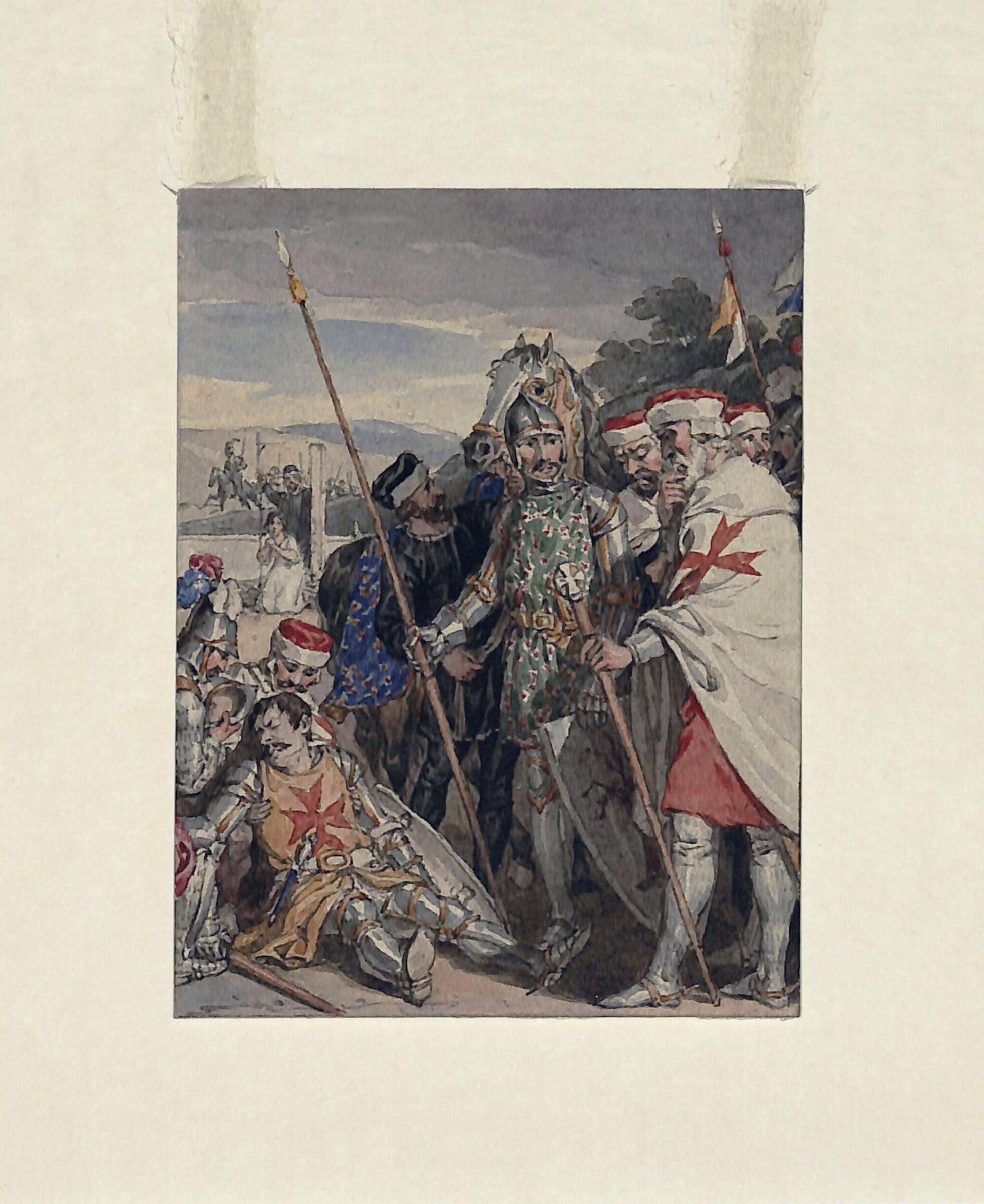 The death of Sir Brian de Bois-Guilbert, John Augustus Atkinson, early 19th century