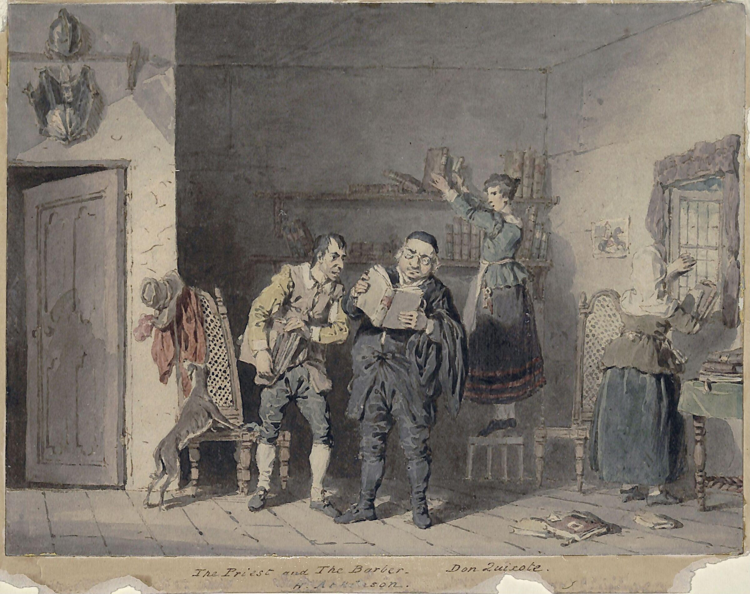 The Priest and the Barber, John Augustus Atkinson, early 19th century