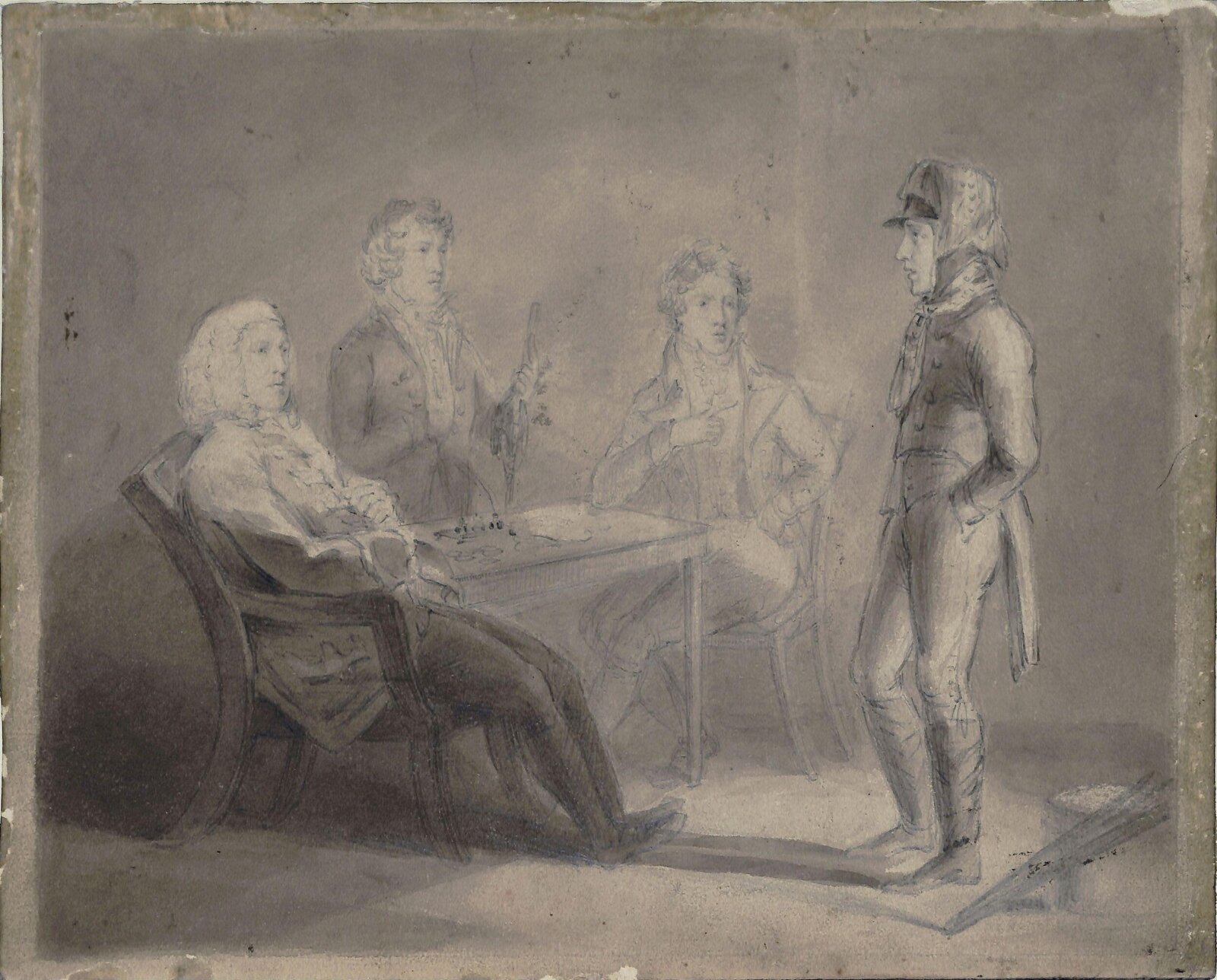 Four male figures, ca. 19th century