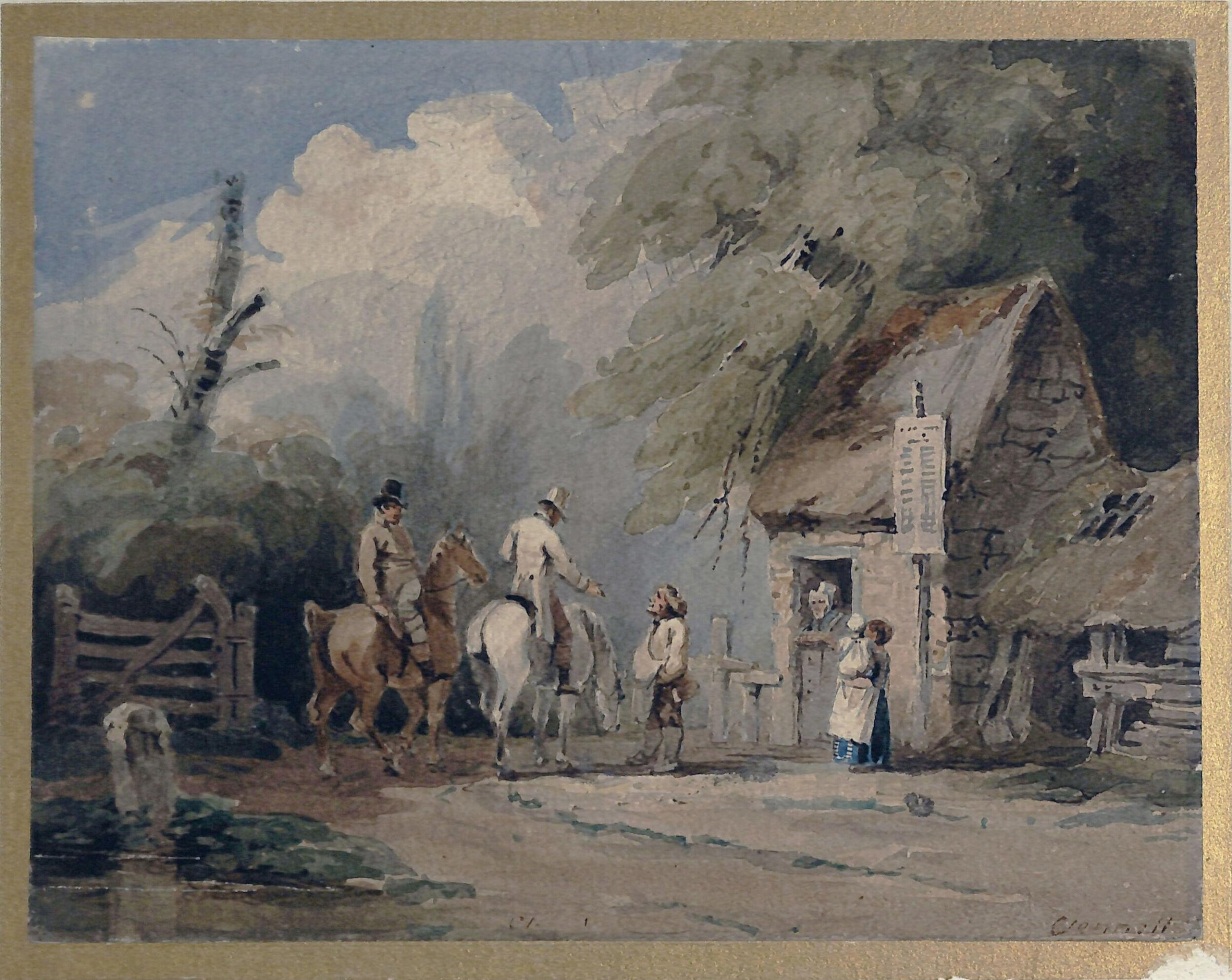 A country toll bar, Clennell, early 19th century