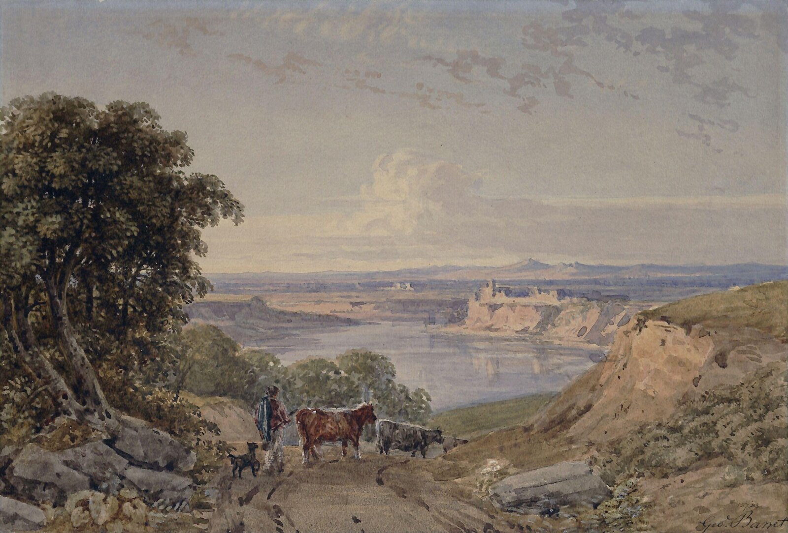 Landscape with cattle, George the younger Barret, ca. 1790-1842