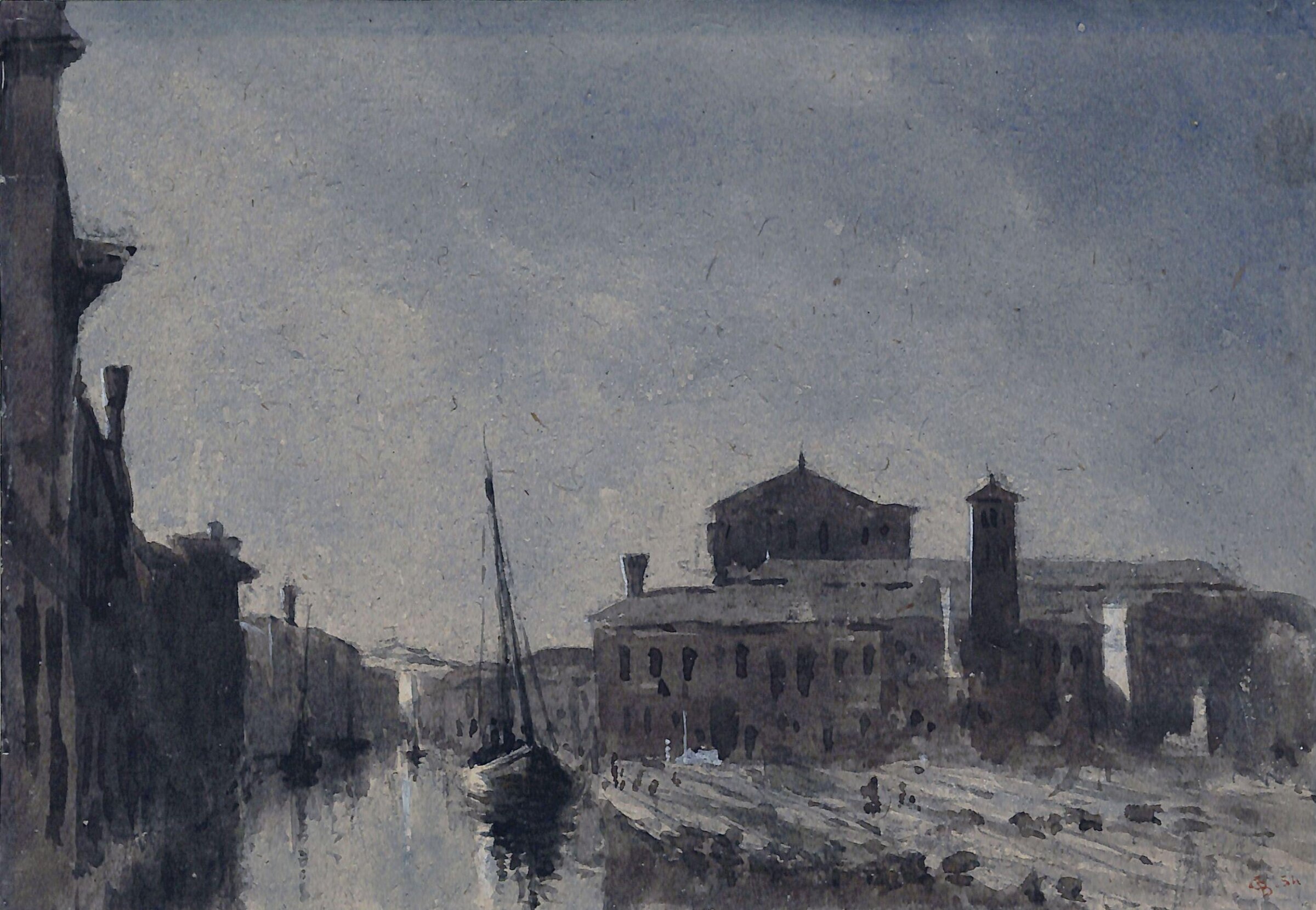 The Sacca della Misericordia, Venice, George Price Boyce, October 7 1854