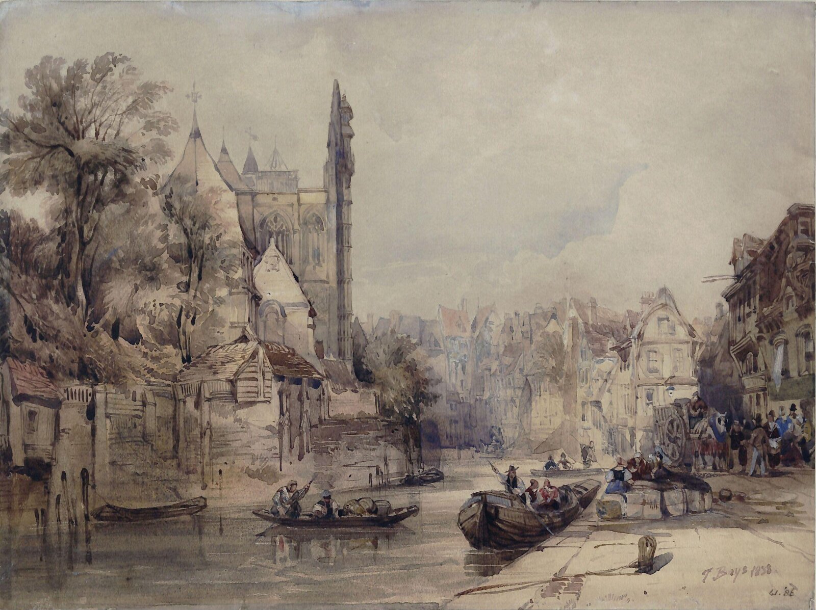 Rue du Rivage, Abbeville, Boys, 1838