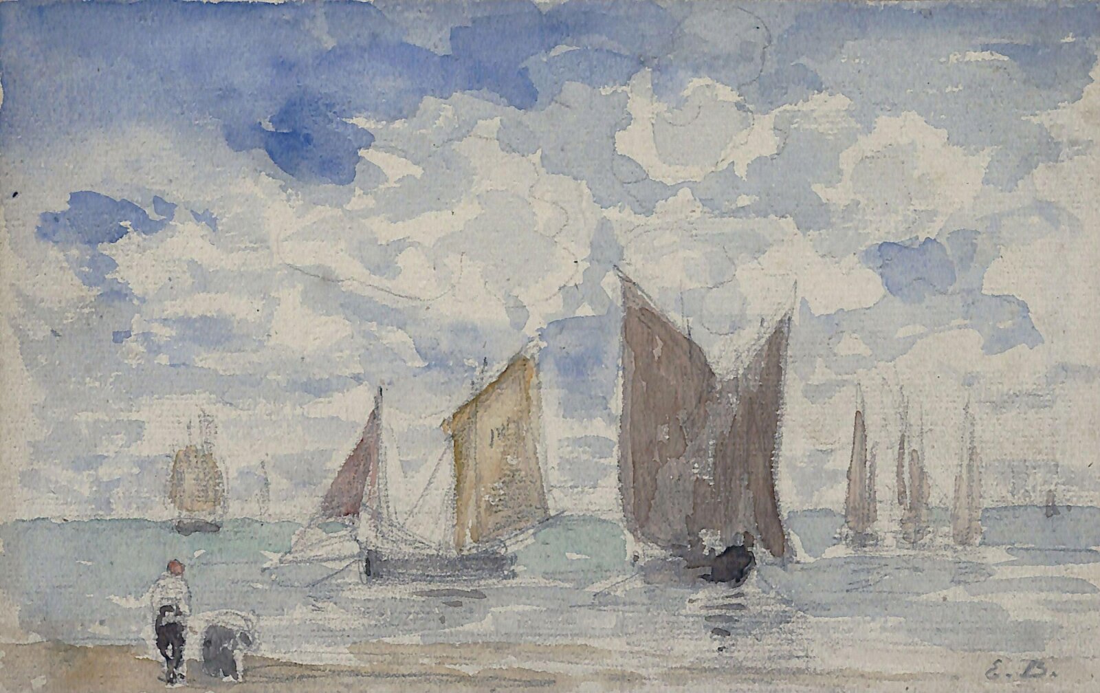 A Summer Day: coast scene, Eugene Boudin, ca. mid 19th century