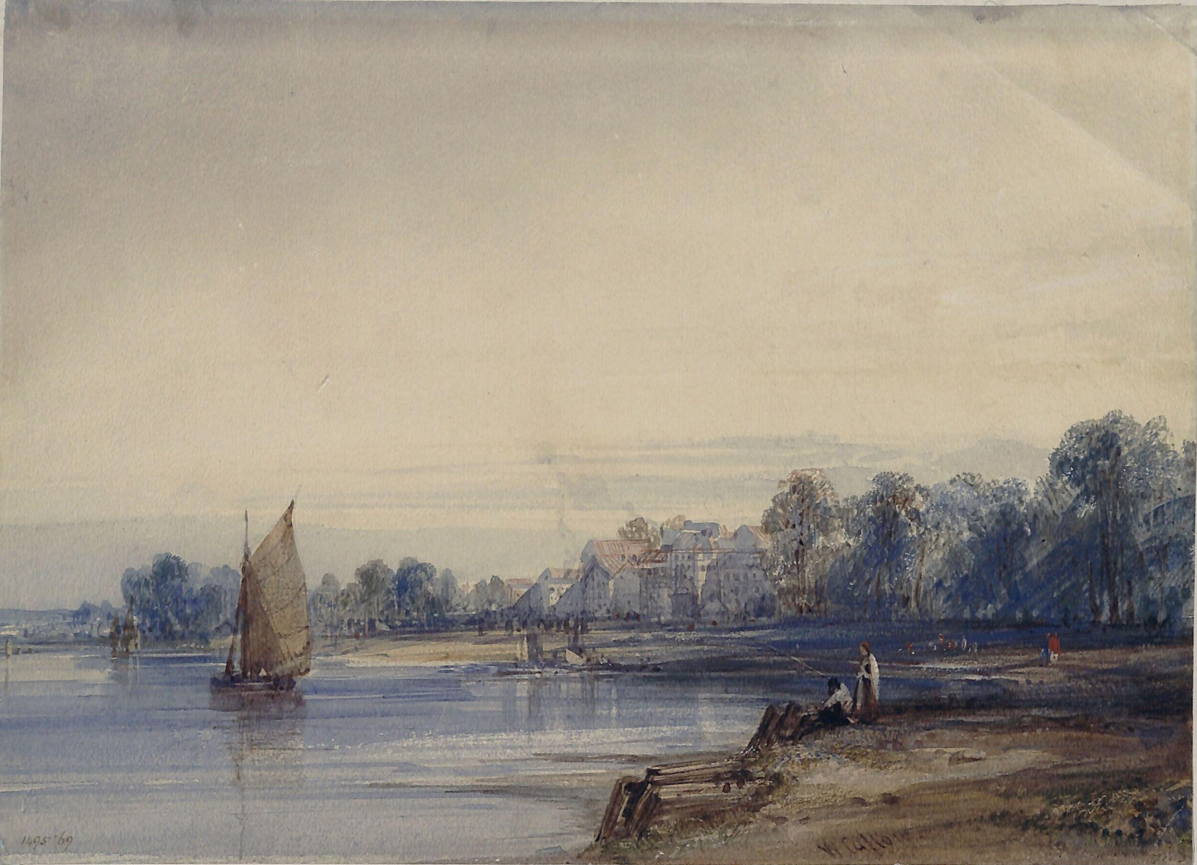 On the Thames, William Callow, 1835-1880