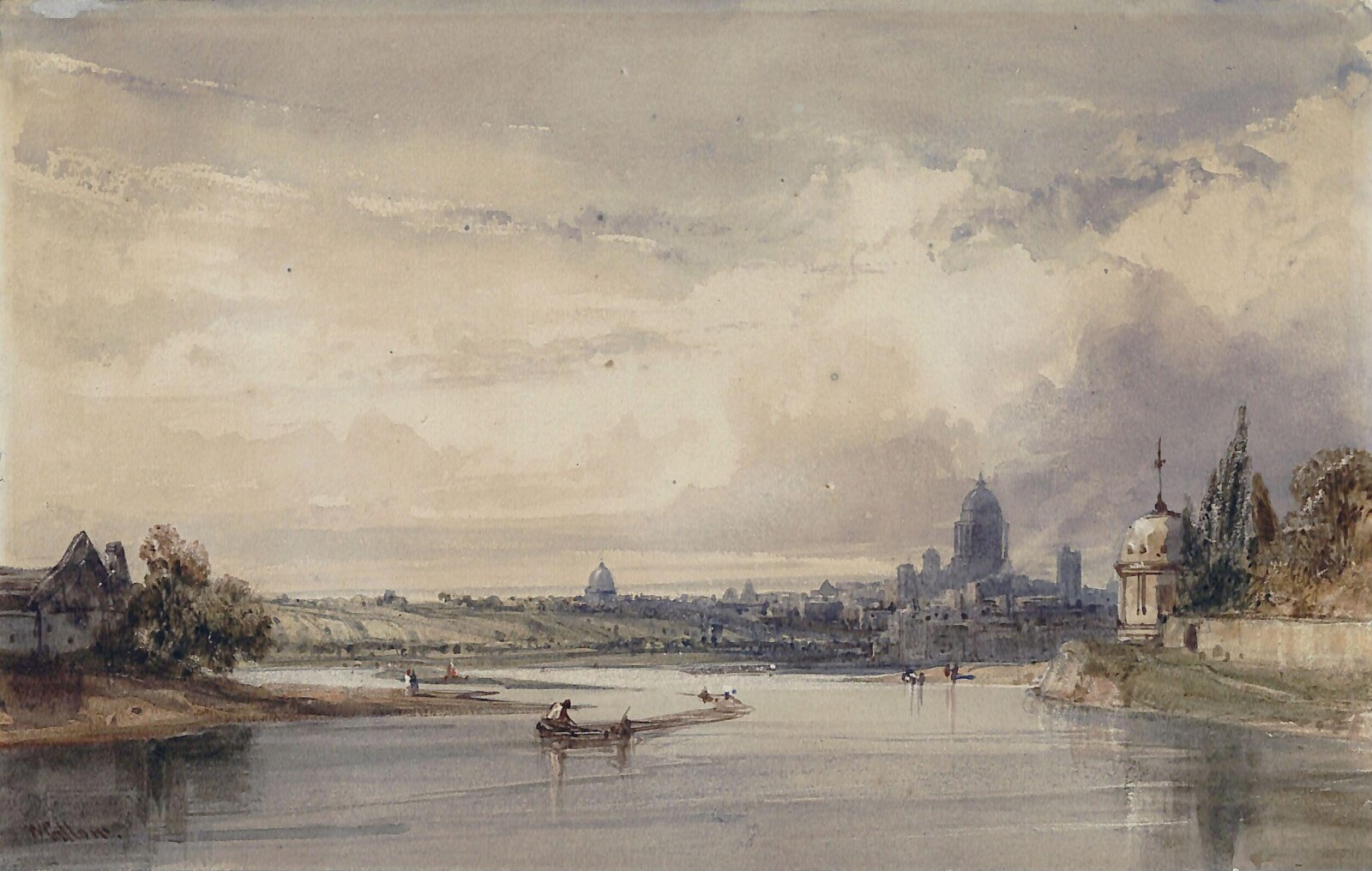 Distant View of Paris from the Seine, William Callow, ca. 1825-1860