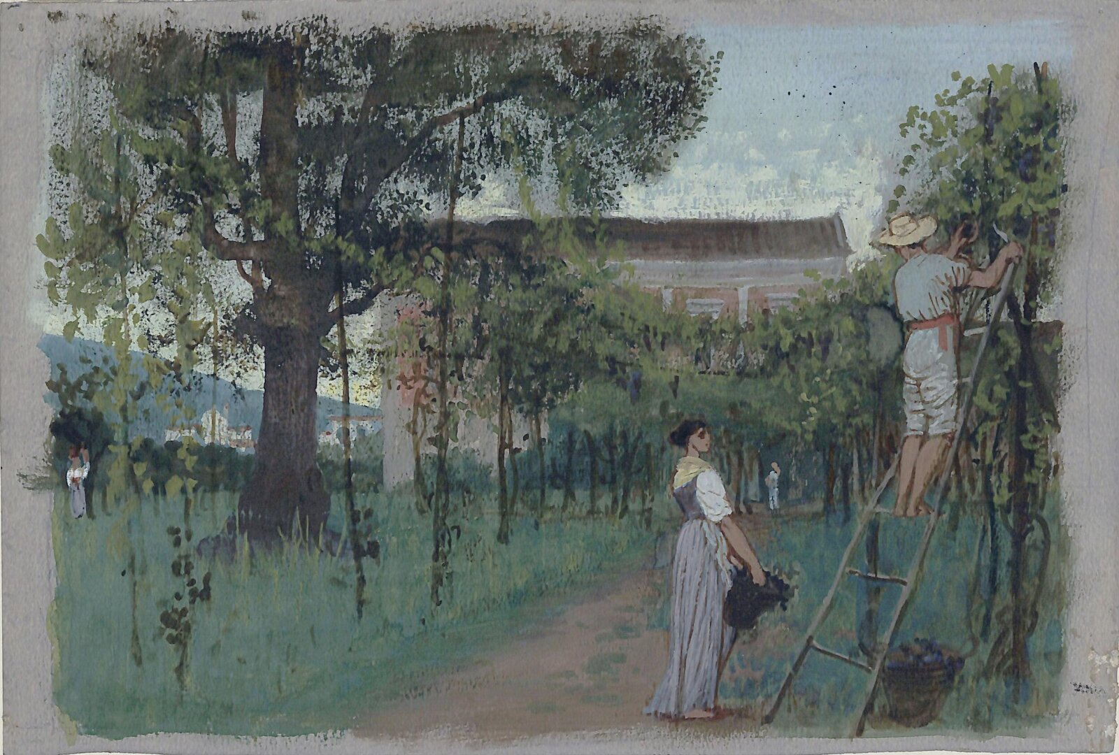 Grape-picking, Walter Crane, ca.1872