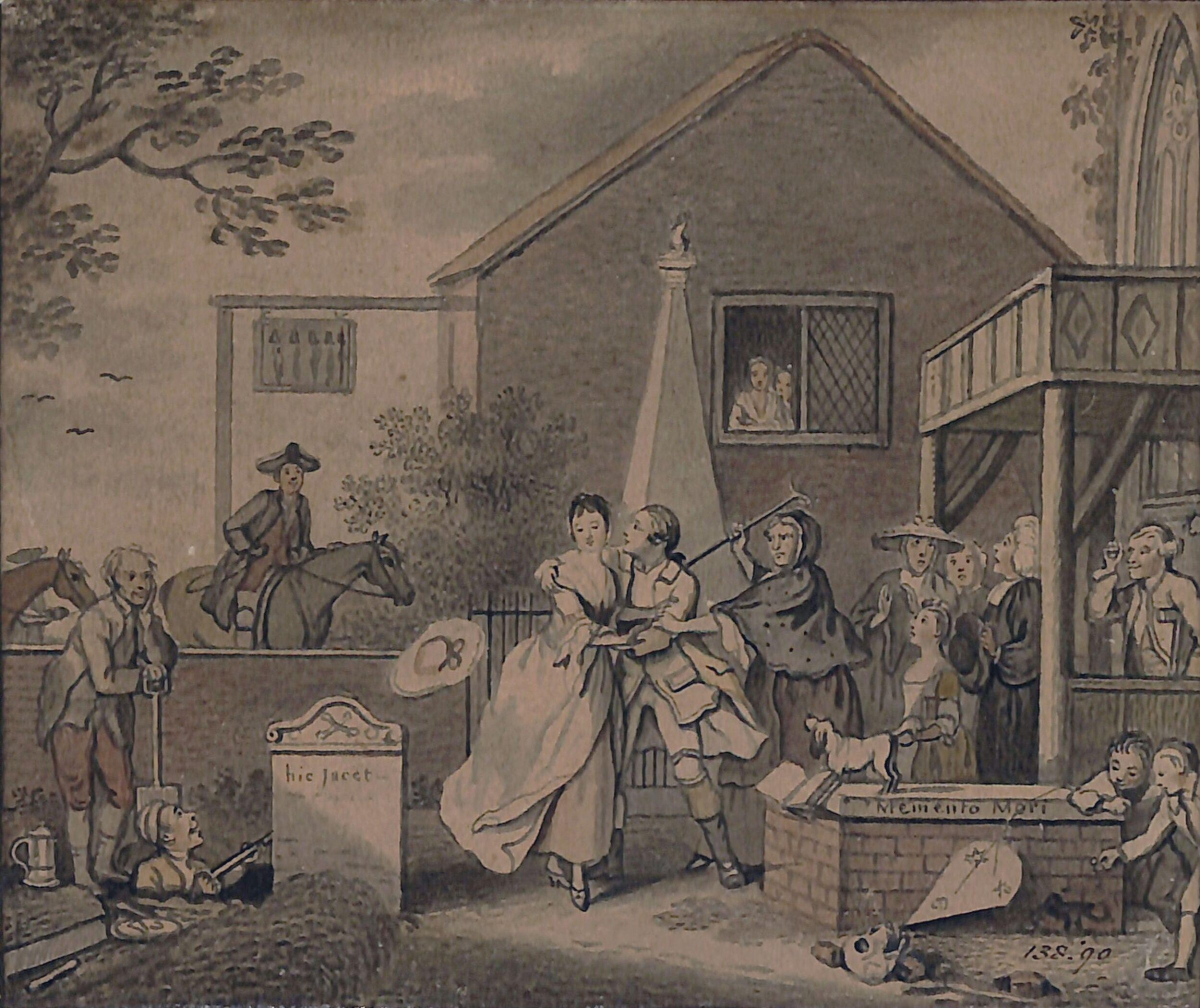 A Group at a Church Porch, Collet, ca. 1750-80