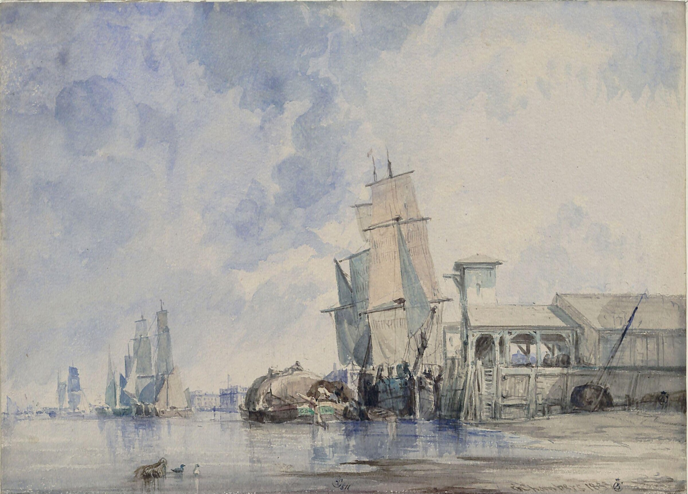 On the Thames, George Chambers, 1833