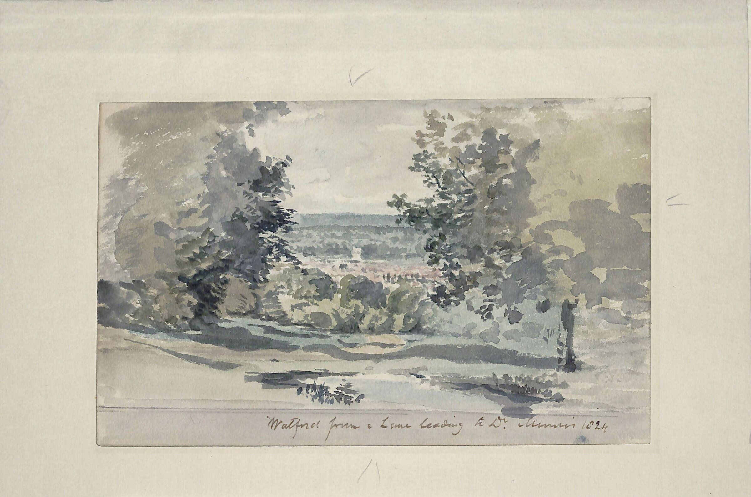 Watford from a Lane leading to Dr. Munro's, 1824