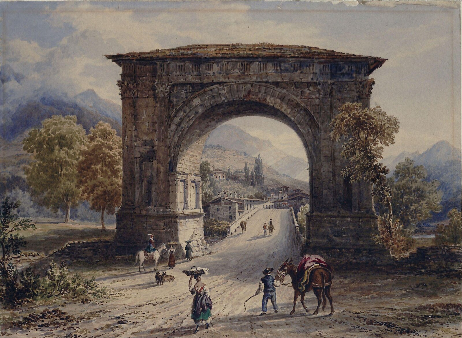 Landscape with Roman Arch, William Cowen, 1836