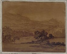 Landscape with ruins and mountains thumbnail 1