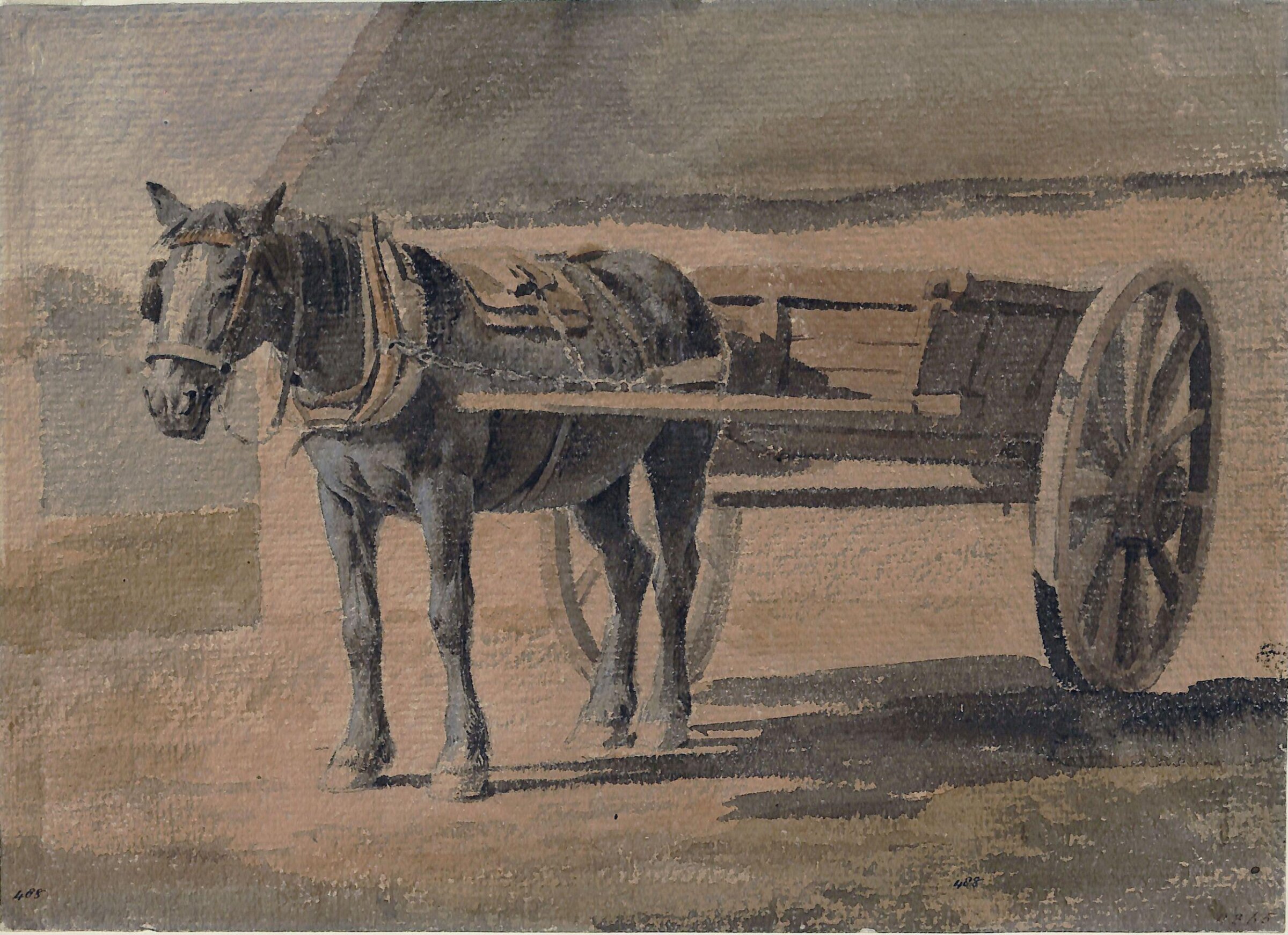 Horse and Cart, Joshua Cristall, ca. 1790-1847