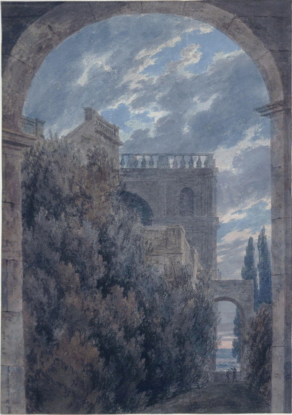 Villa Dracone at Frascati, Cozens, Late 18th century