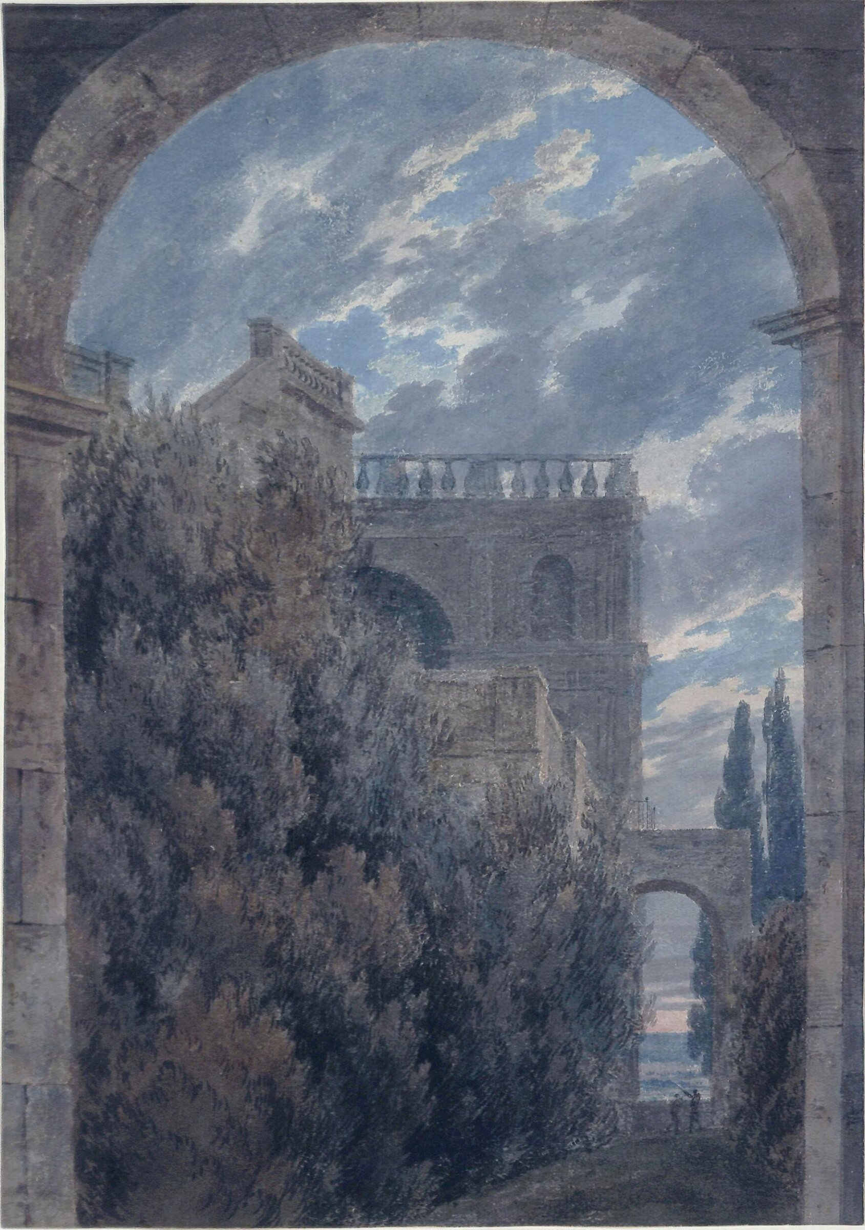 Villa Dracone at Frascati, Cozens, Late 18th century