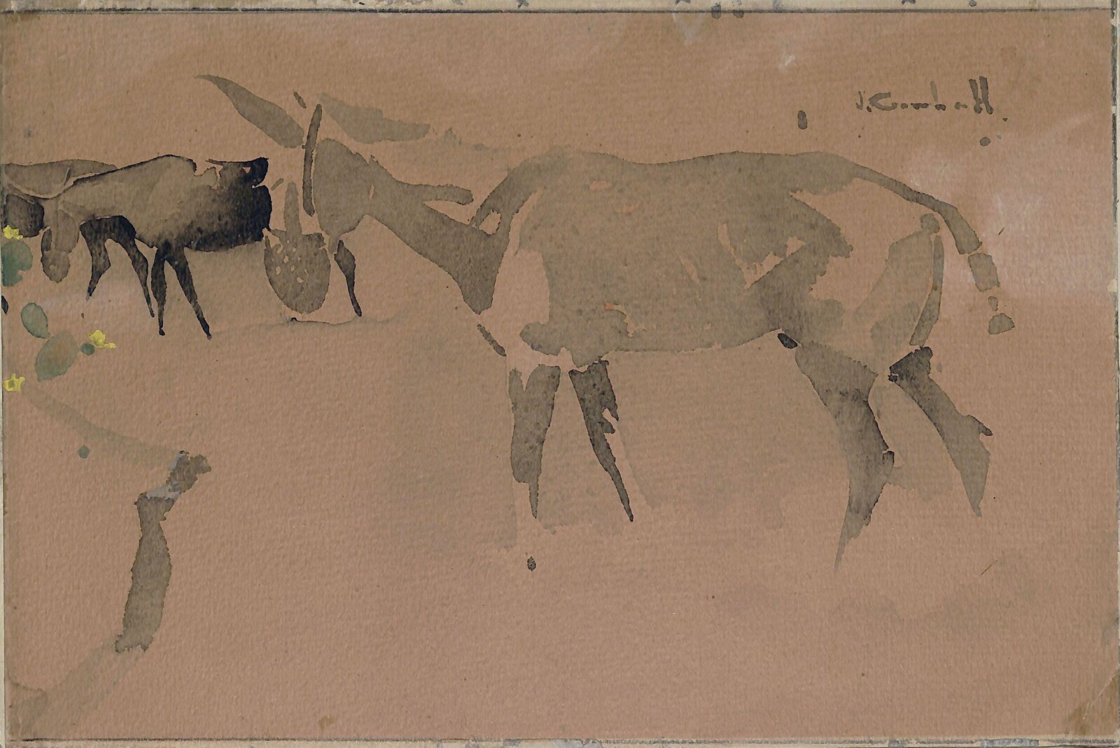 Donkeys, Joseph Crawhall, 1890-1910