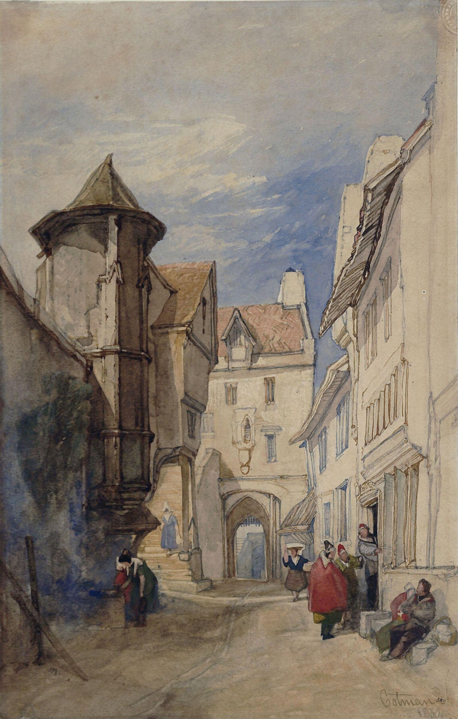 A Gateway in a Norman Town, John Sell Cotman, 1817-1820