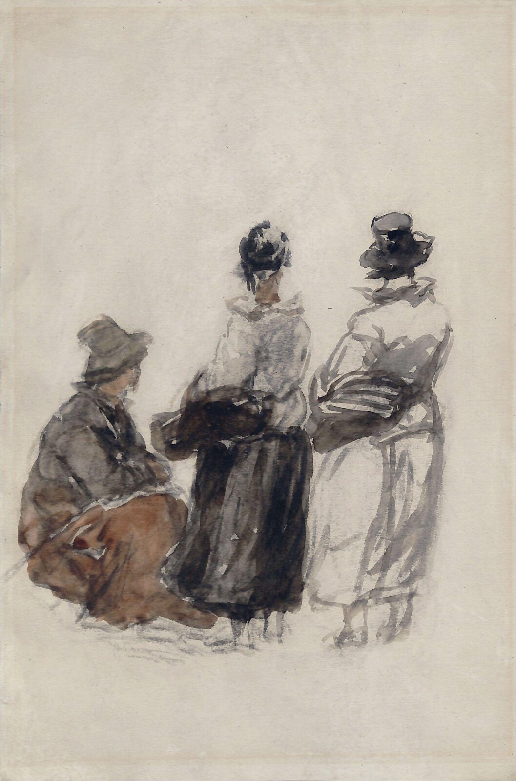 Three Women, David Cox the elder, 1844