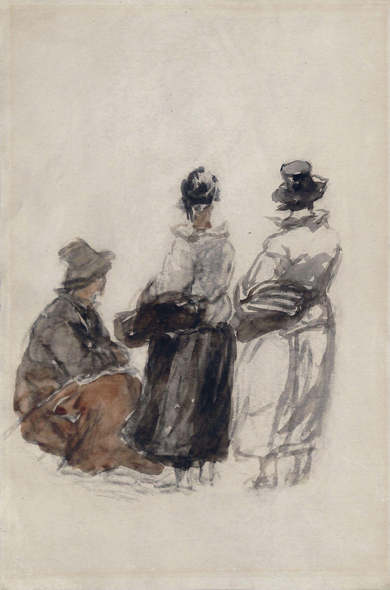 Three Women, David Cox the elder, 1844