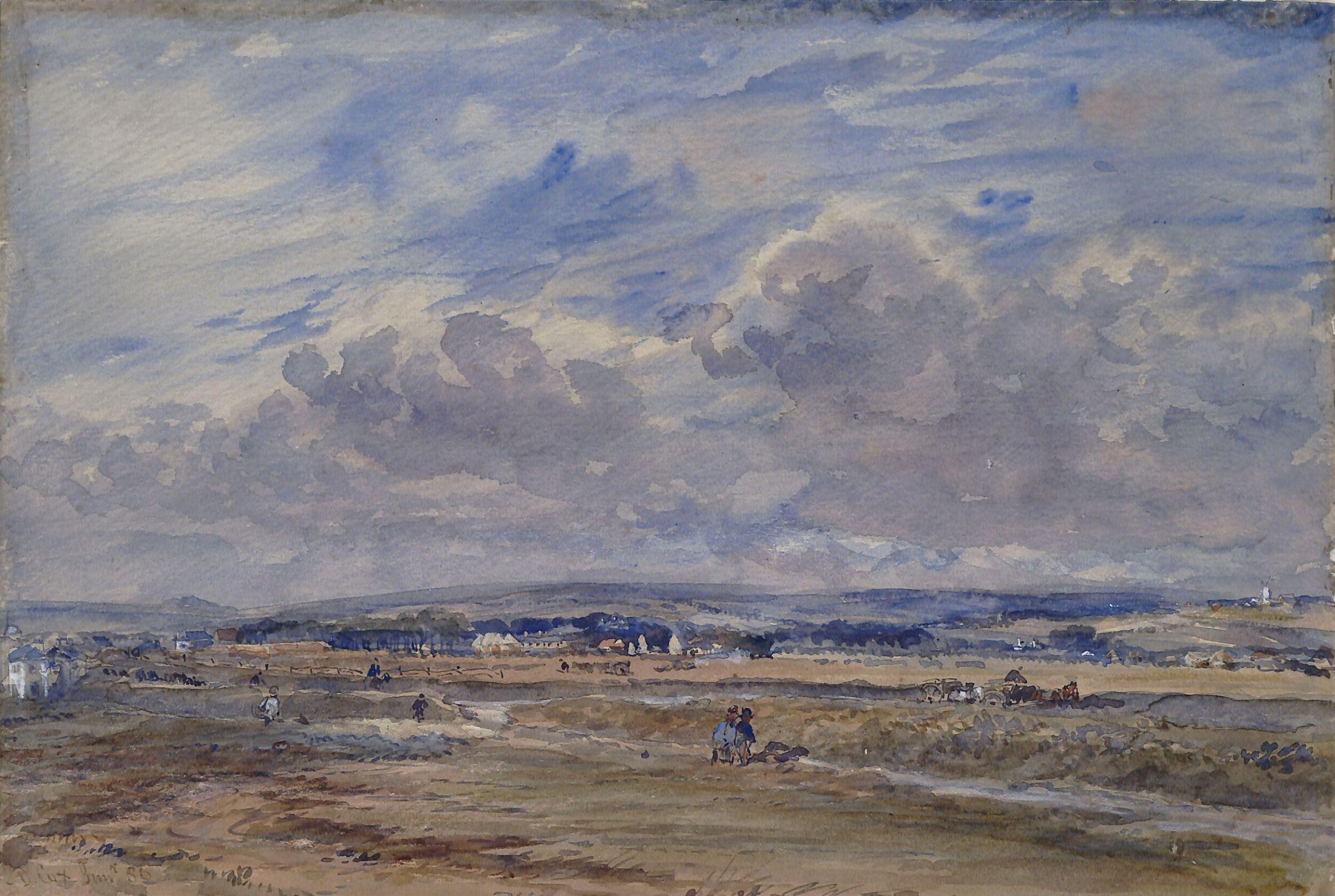 Copper's Gap, near Brighton, David Cox the younger, 1856