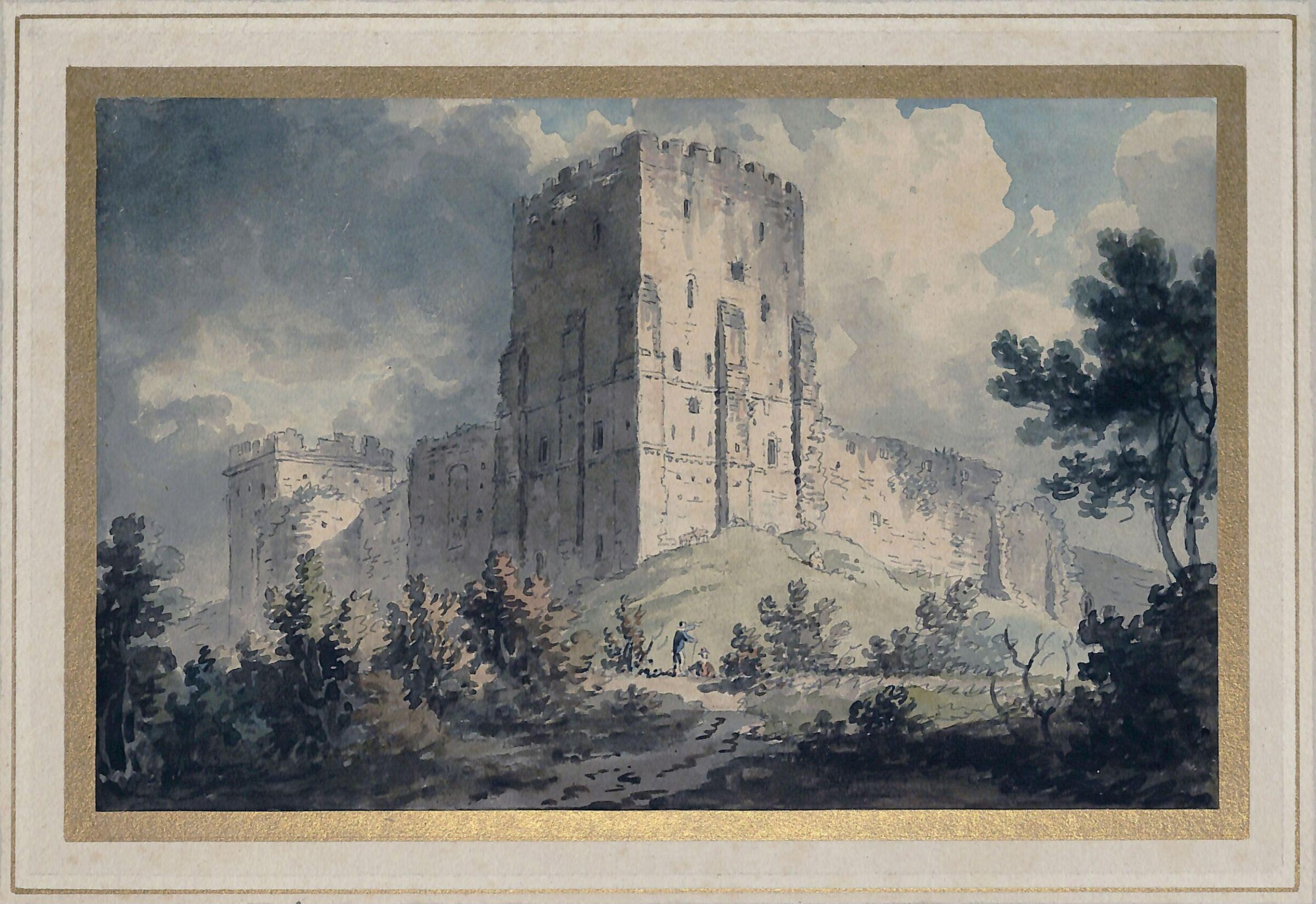 Portchester Castle, Edward Dayes, 1790