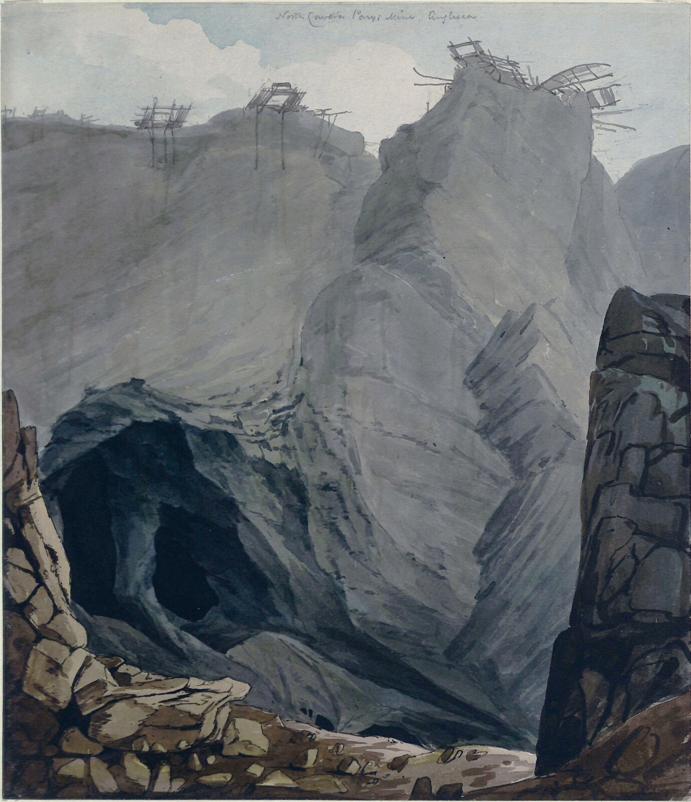 North Cavern, Parys Mine, Anglesea, William Day, late 18th century