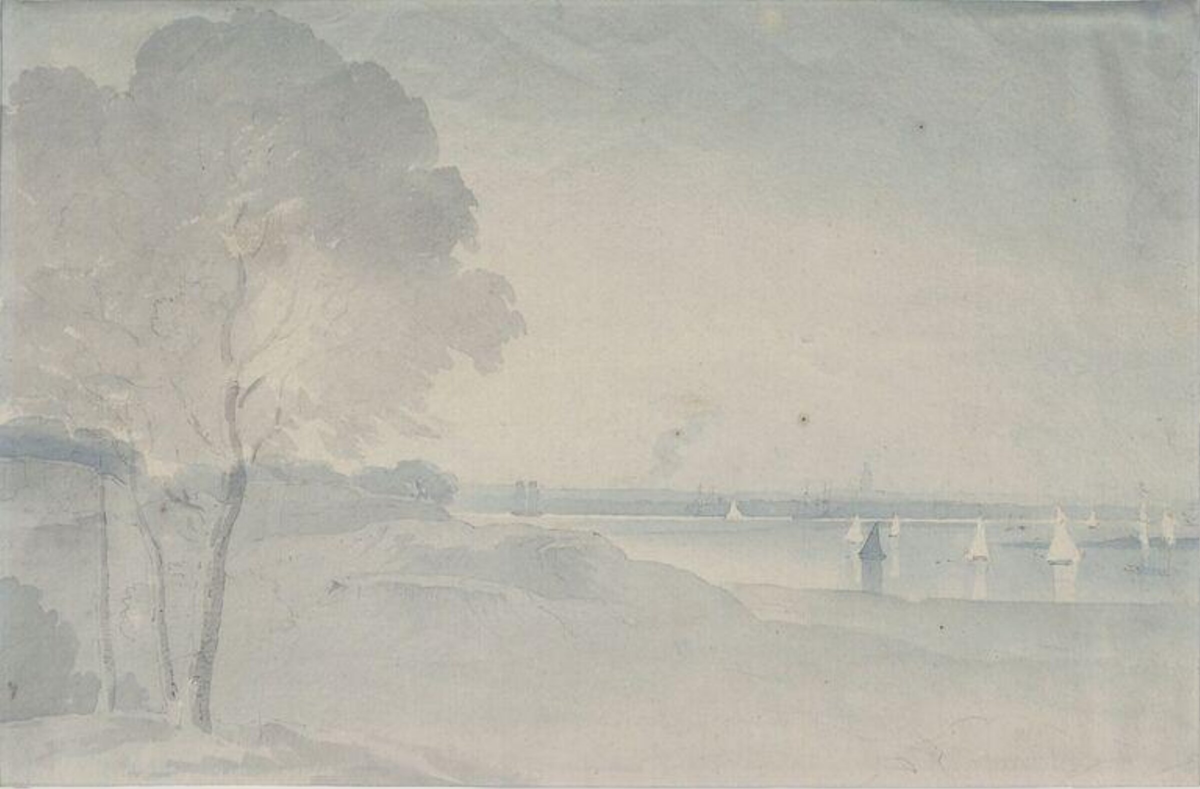 The Thames near Woolwich, George Bulteel Fisher, late 18th century-early 19th century