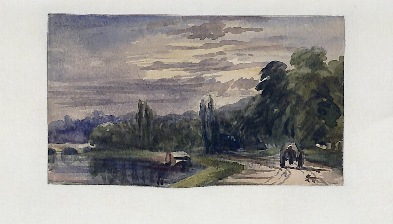 A River Scene; Sunset - A Sketc, Thomas Faed, 19th century