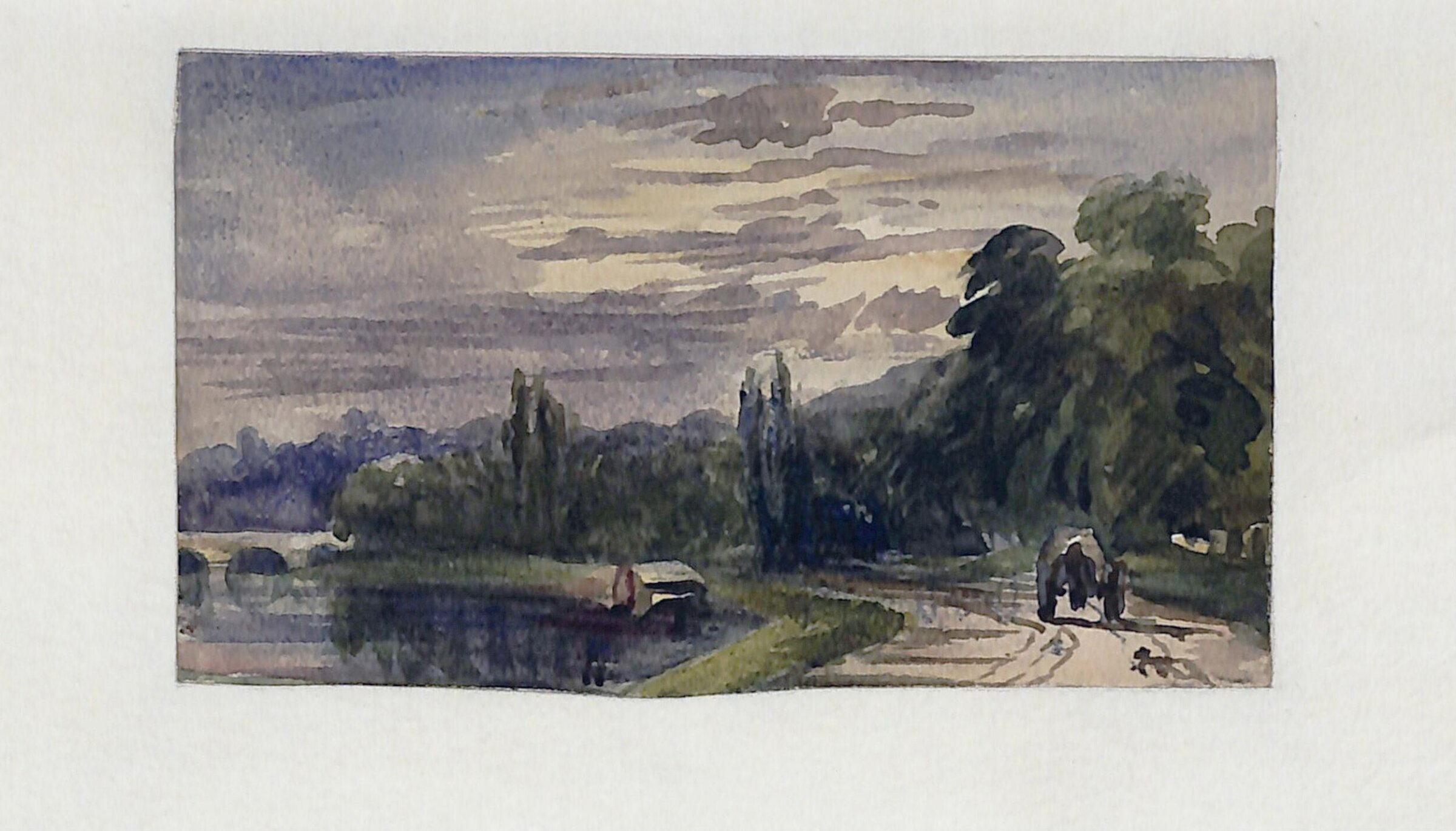 A River Scene; Sunset - A Sketc, Thomas Faed, 19th century