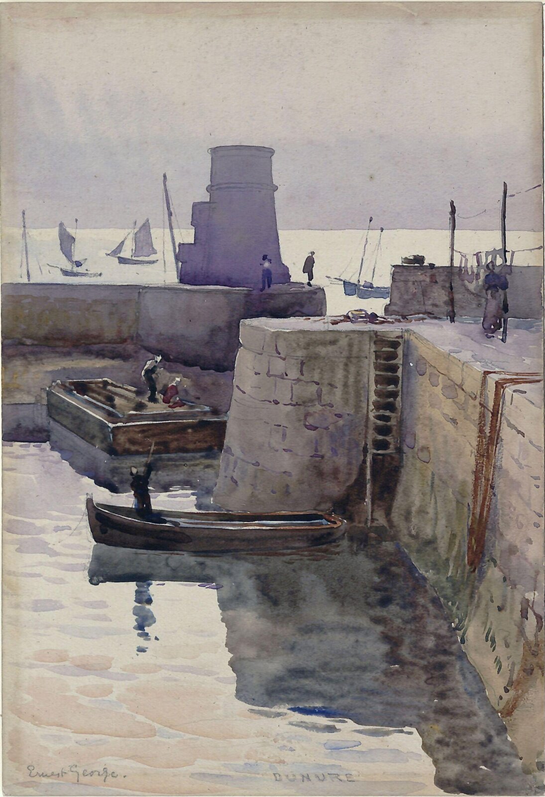 Dunure Harbour, Ernest George, ca. 1860-1900