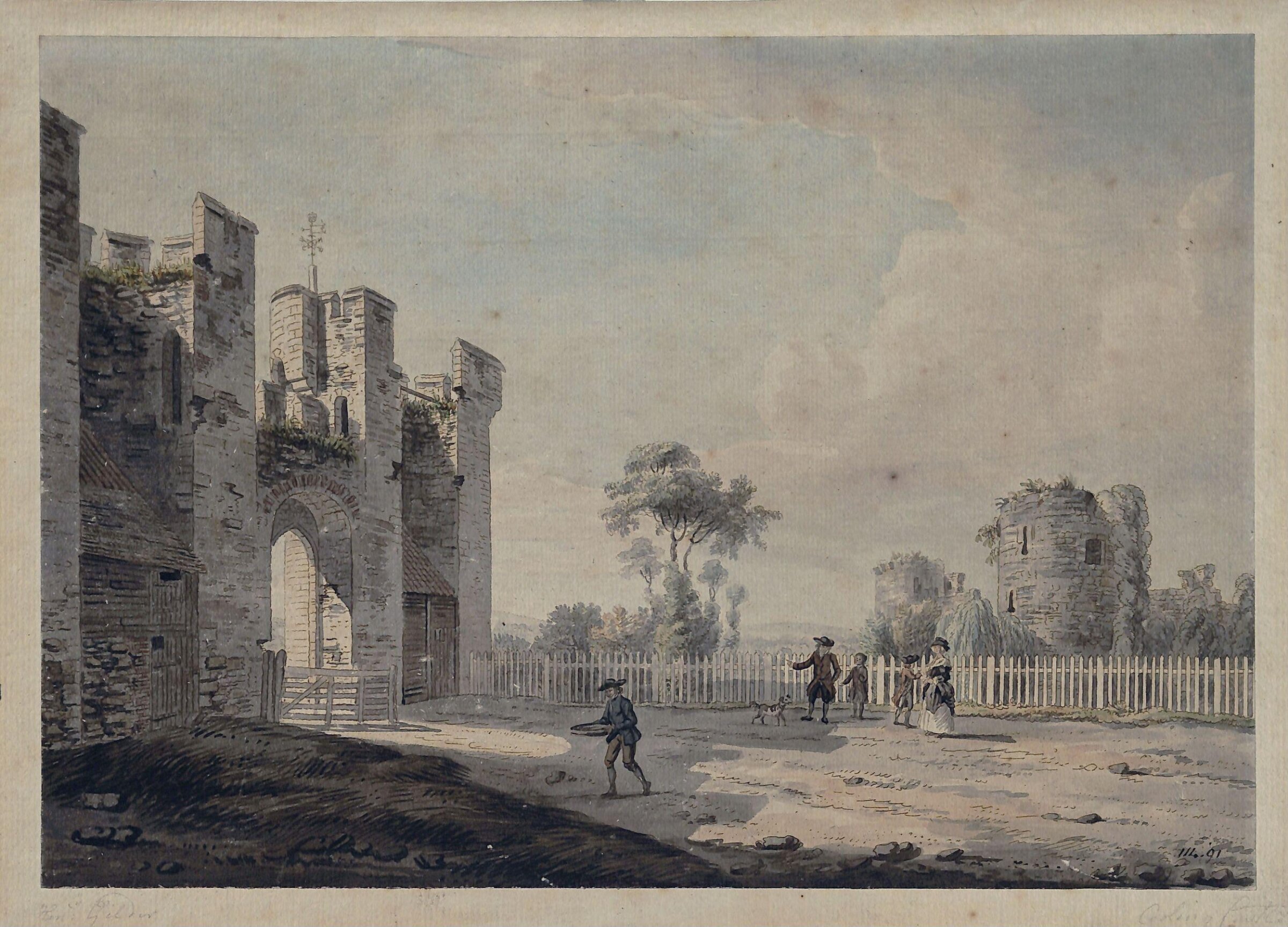 Interior view of the ruins of Cowling (or Cooling) Castle, Kent, Henry Gilder, ca. 1770-1780