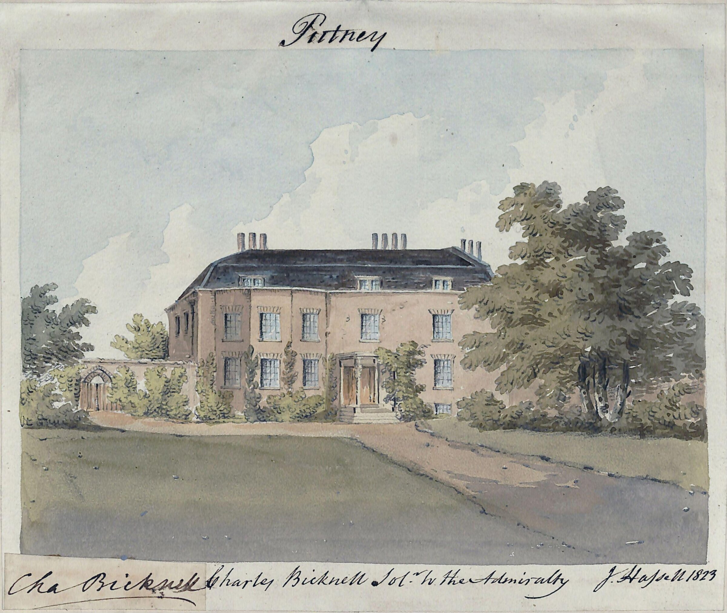 Charles Bicknell's House at Putney, John Hassell, 1823