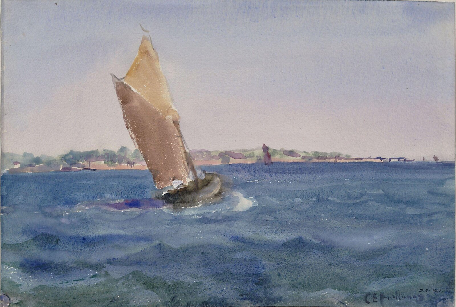 A Breezy Day, Charles Edward Holloway, ca. 1850-1897