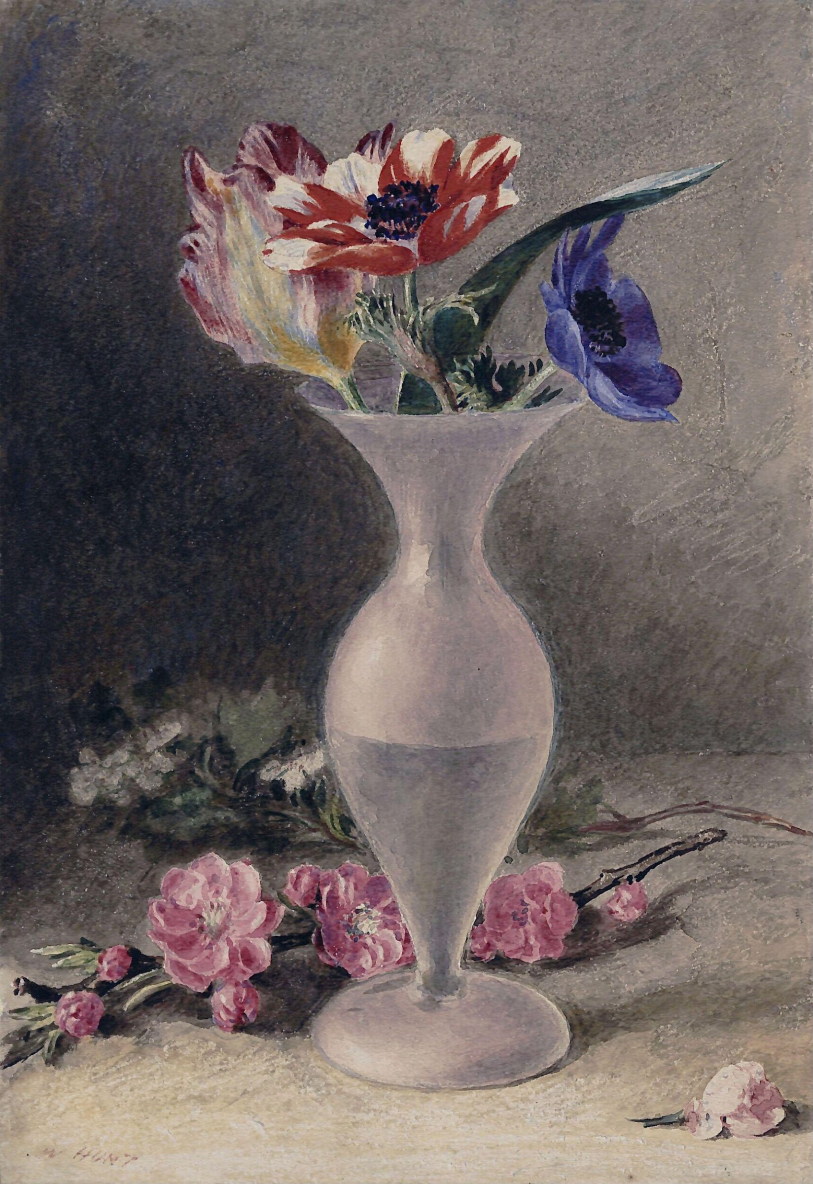 Glass Vase and Flowers, William Henry Hunt, ca.1810-1860