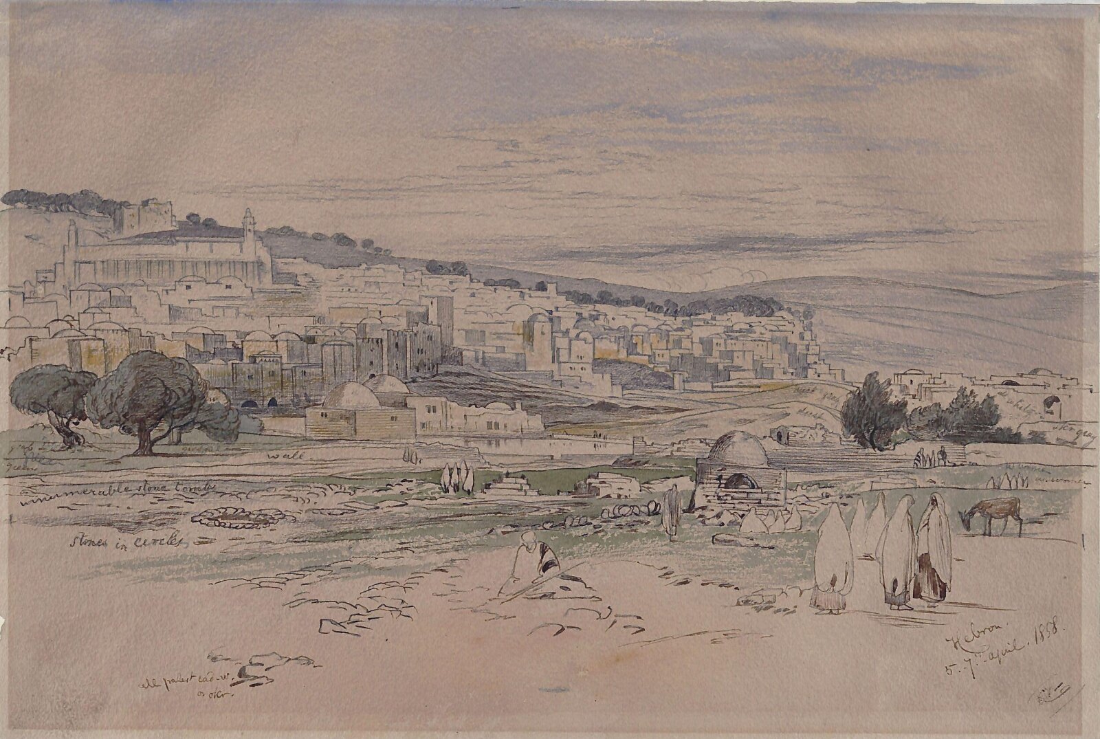 Hebron, Edward Lear, 5-7 April 1858