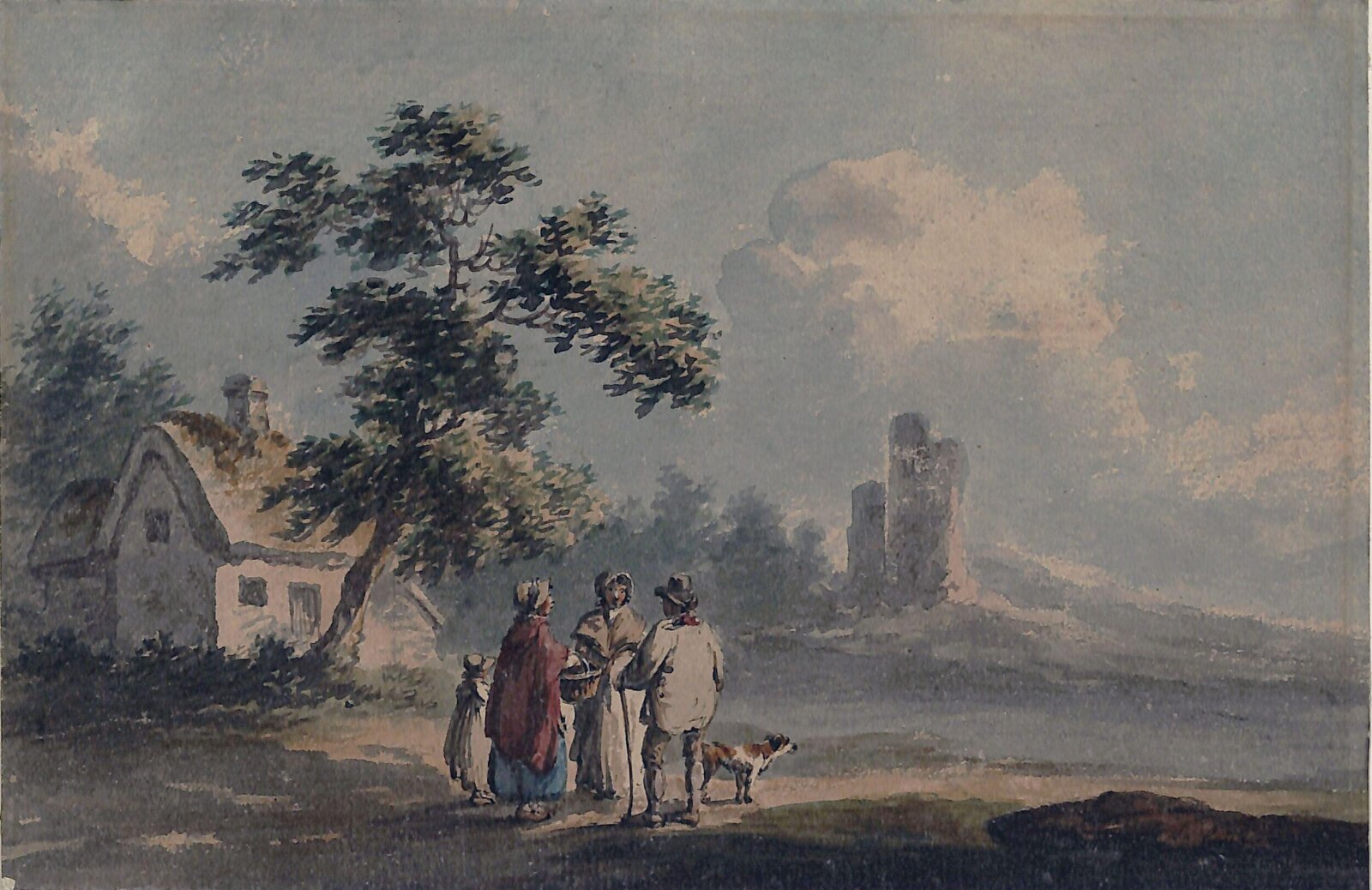 Landscape with figures, Peter La Cave, ca. 1794-1810