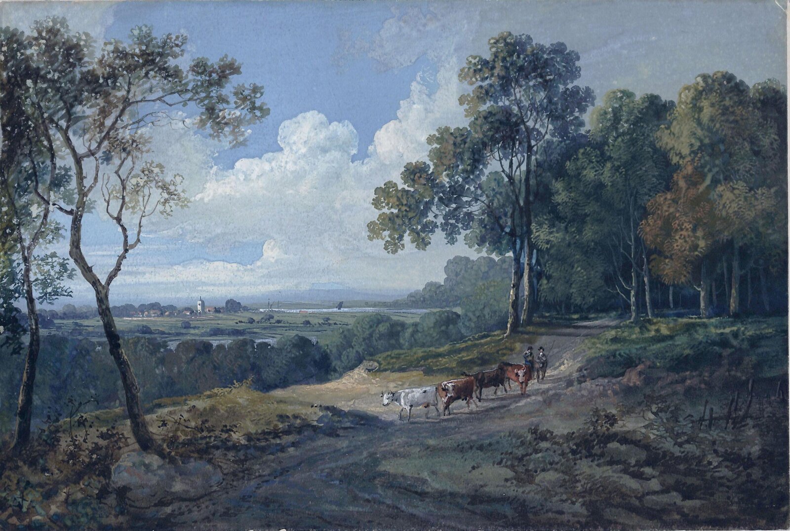Landscape with cattle, John Laporte, ca. 1800