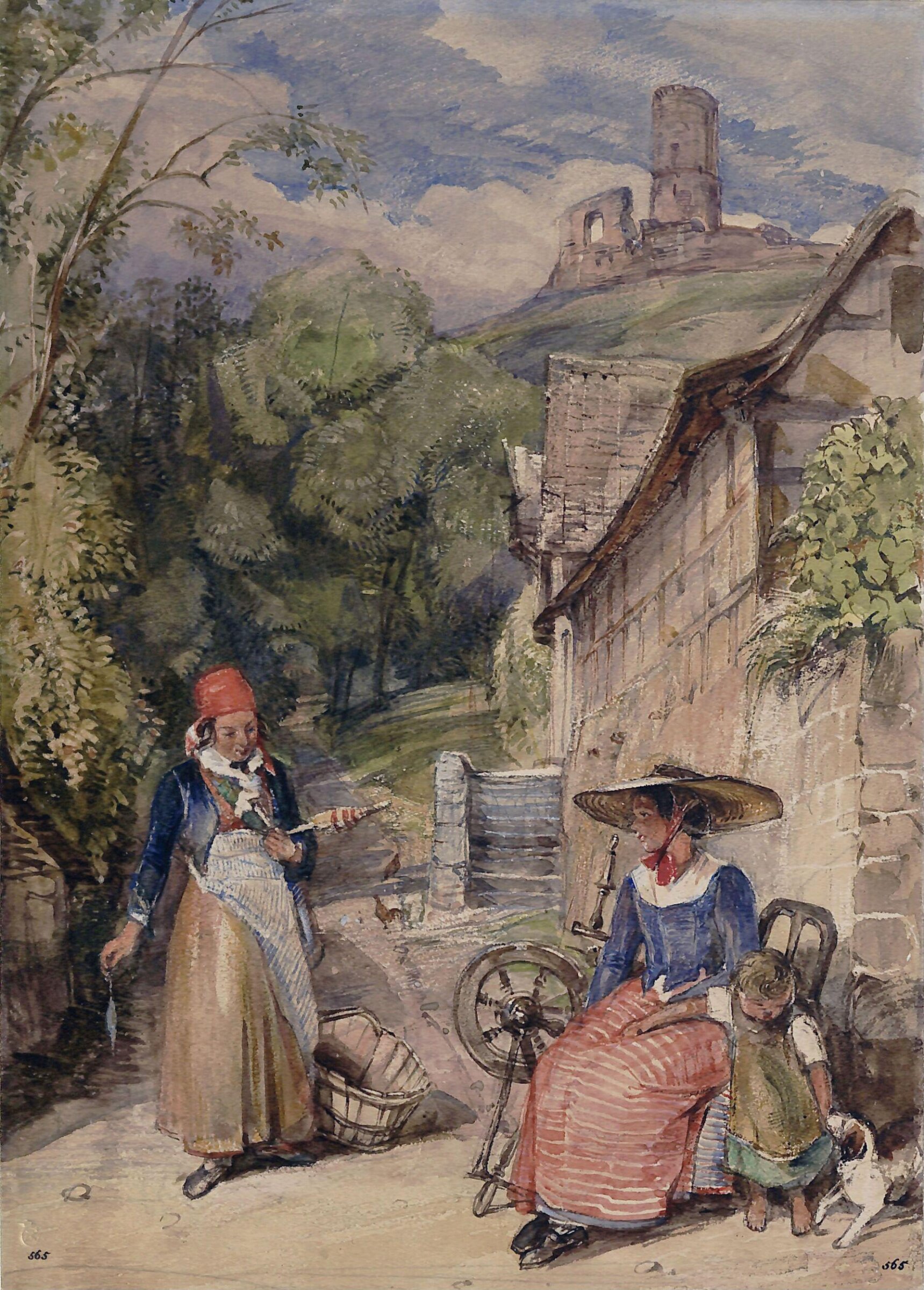 'Scene in the Village of Godisberg', John Frederick Lewis, 1827