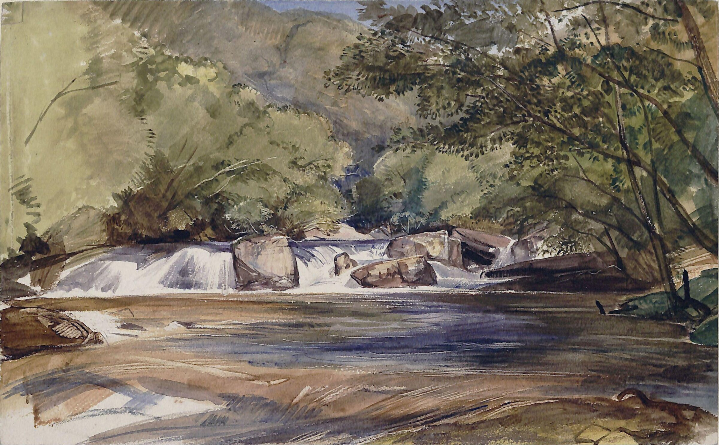 A Pool and Scottish River, John Frederick Lewis, 1832