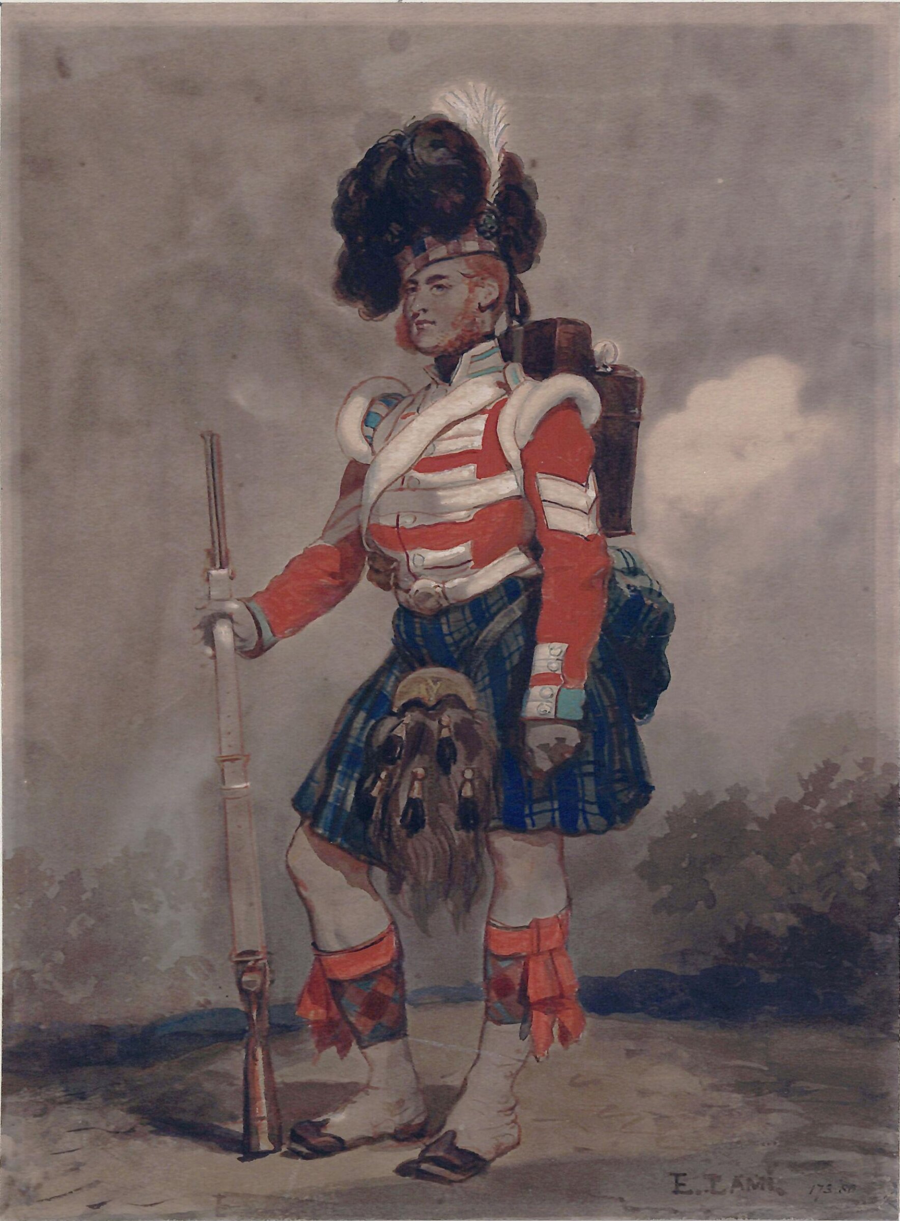 A Solider of th 79th Highlanders Cobham Camp, Lami, ca. 1854