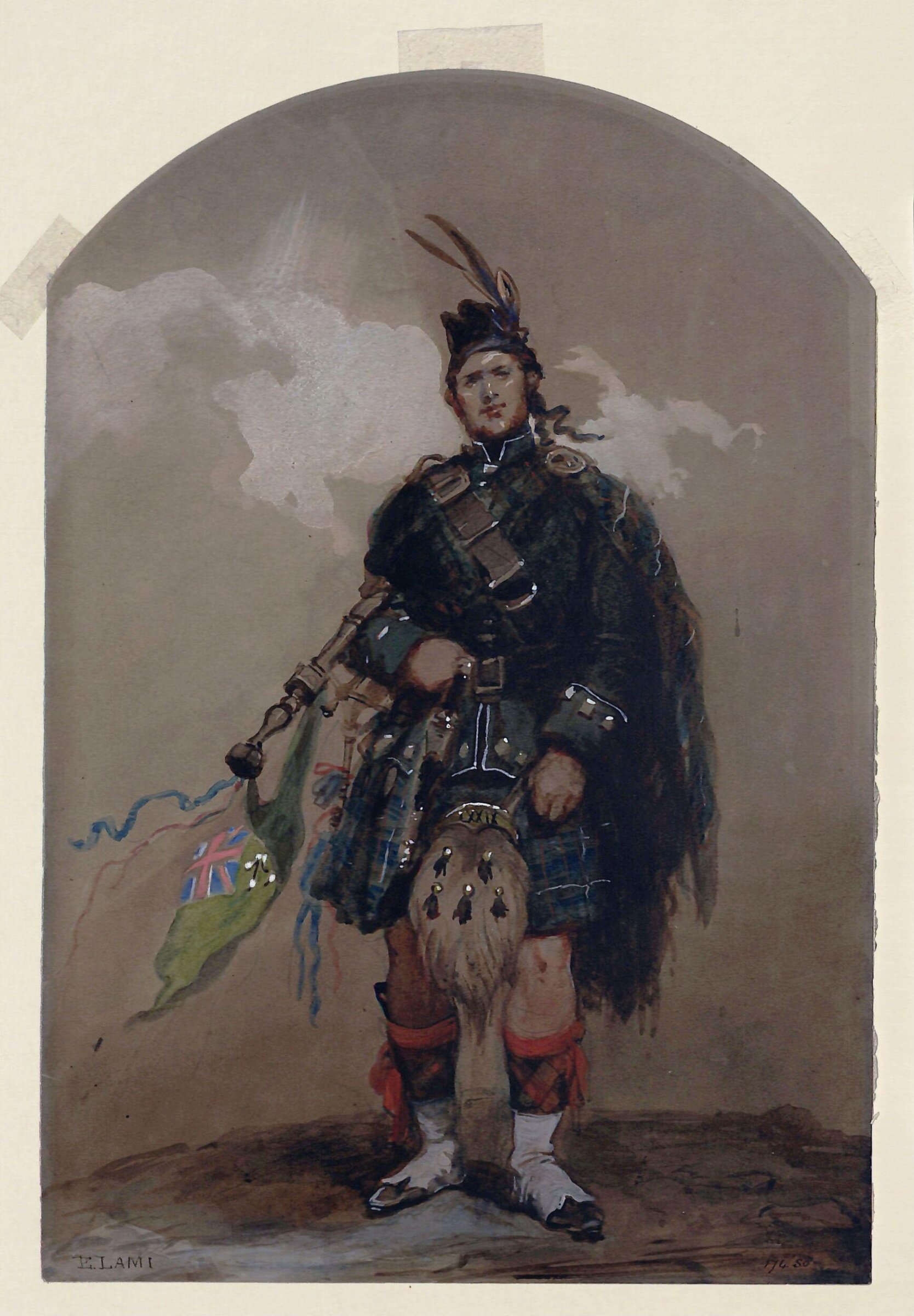 A Piper at Cobham Camp, Lami, ca. 1854