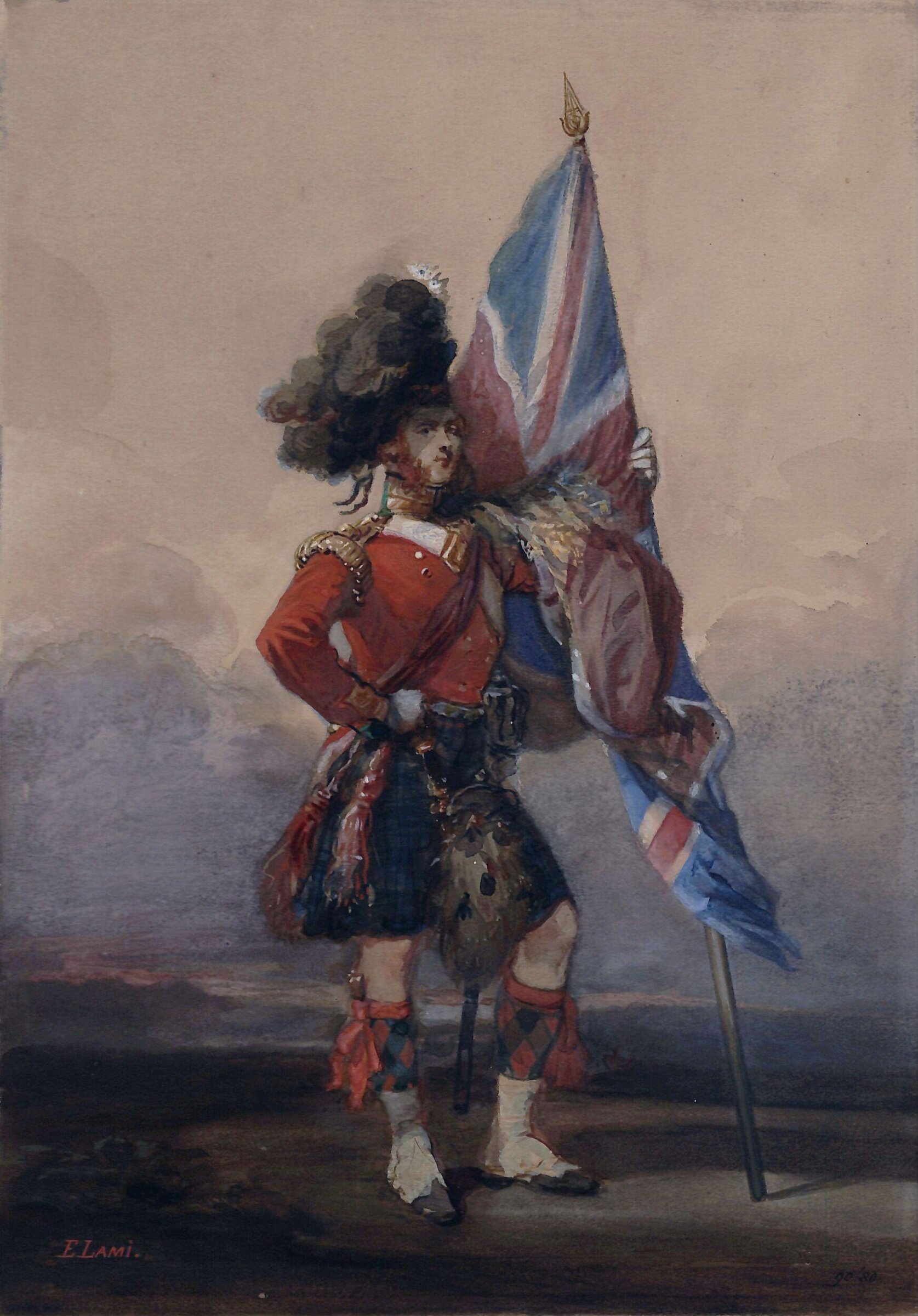 Ensign of the 79th Highlanders, Lami, mid 19th century