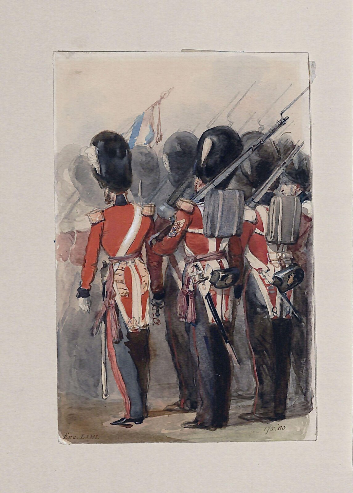 Guards at a Review in Windsor Park, Lami, ca. mid 19th century
