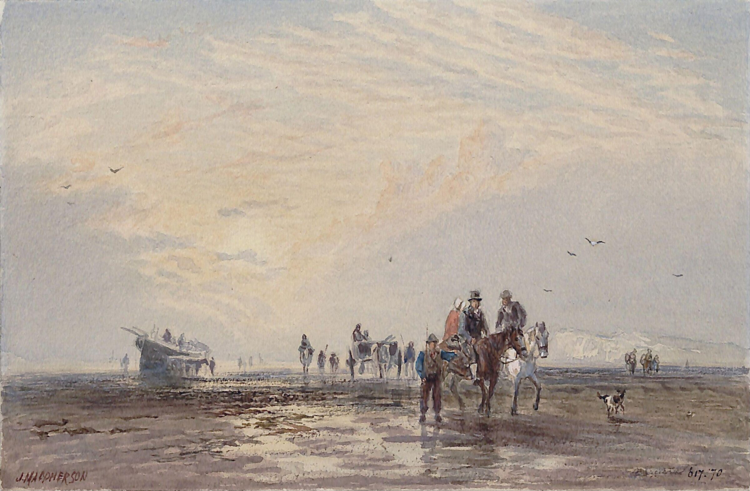 Crossing the Sands, John Macpherson, ca. 1865-84