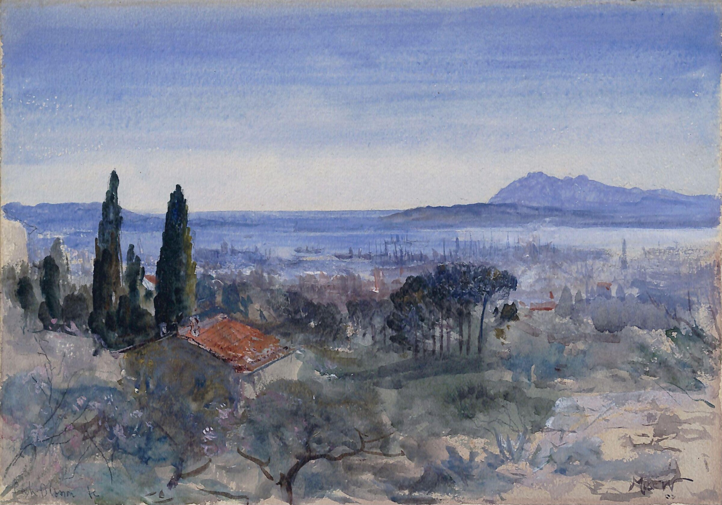 Looking down on the Harbour of Toulon, John MacWhirter, 1860-1911