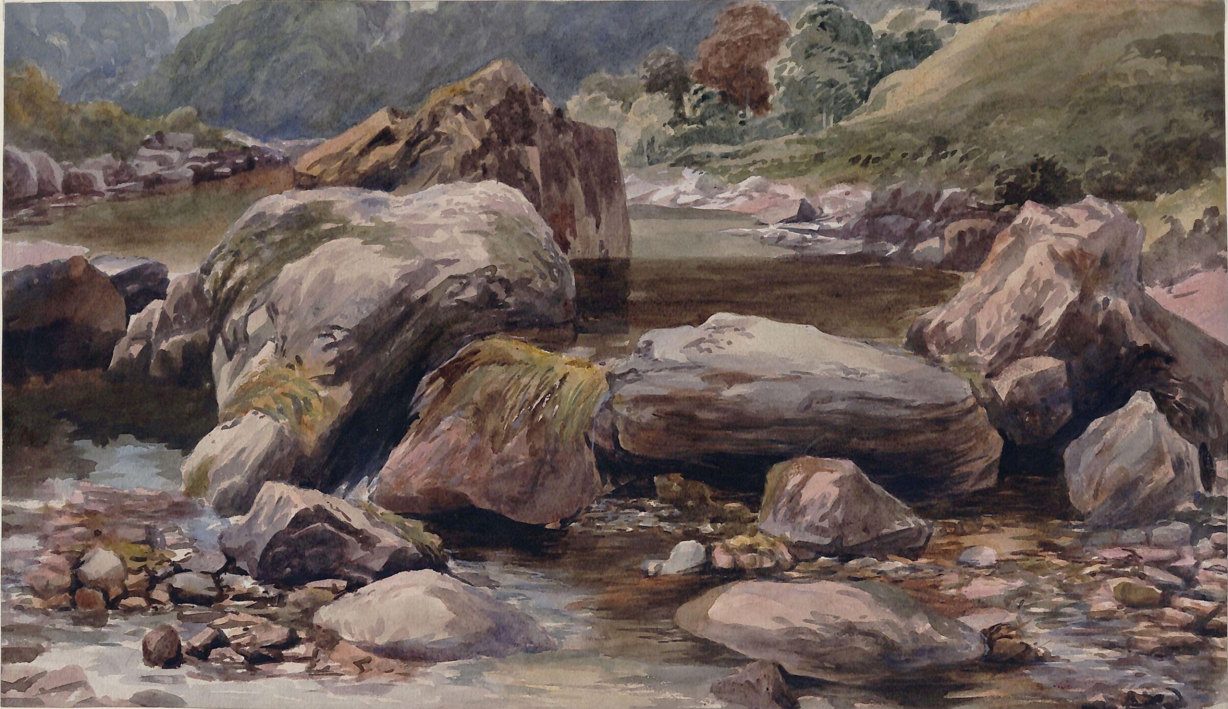 Bed of a Stream, Maria Martineau, 1858