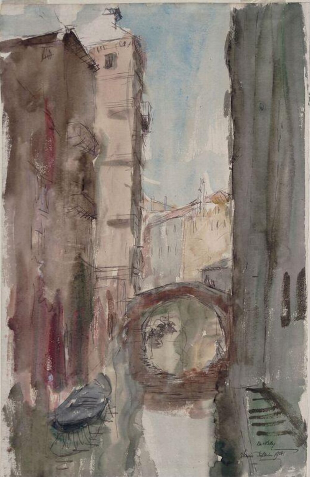 A Canal, Venice, James McBey, September 1924