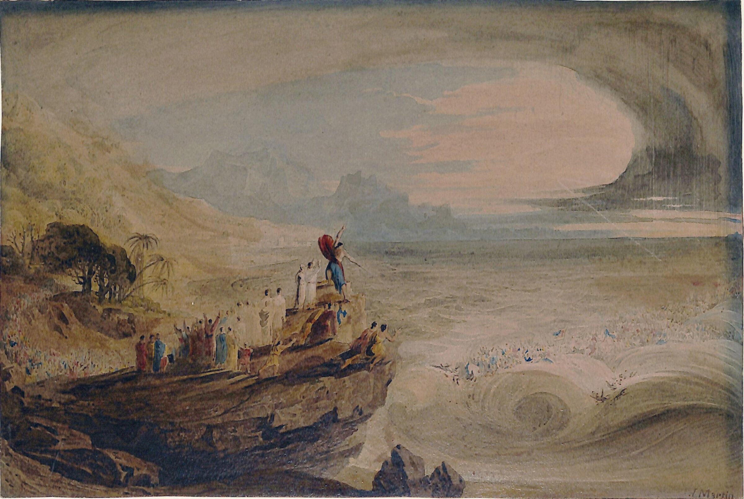 The destruction of the Egyptians in the Red Sea, John Martin, early 19th century