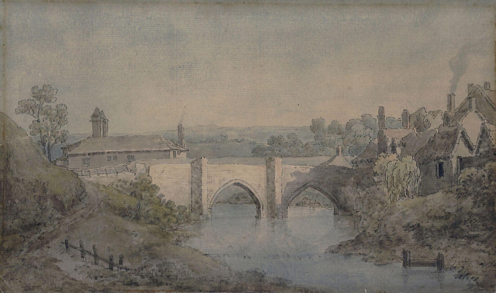 Bishop Gate Bridge, Norwich, John Claude Nattes, ca. 1765-1822