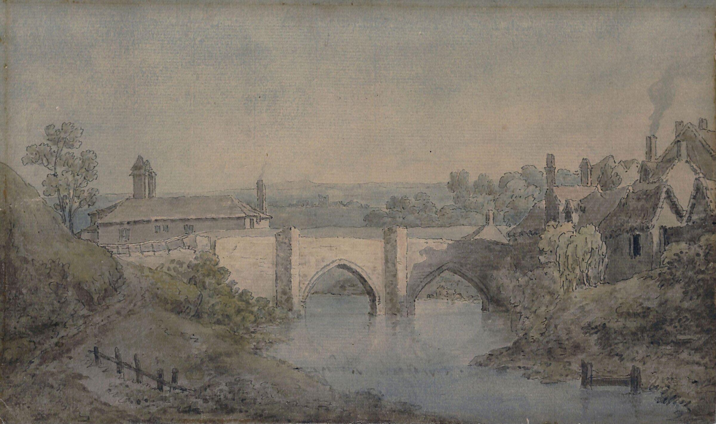 Bishop Gate Bridge, Norwich, John Claude Nattes, ca. 1765-1822